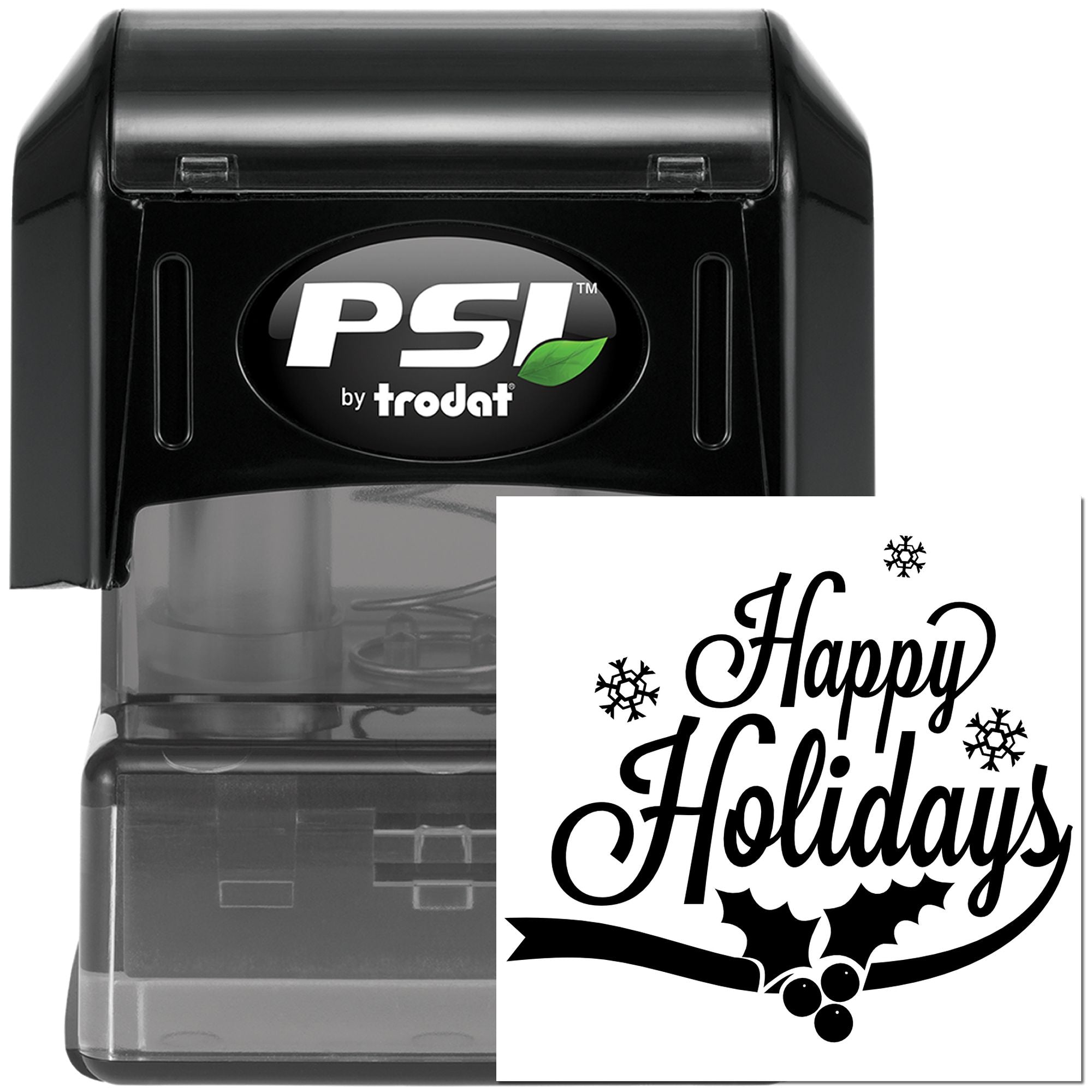 Pre-Inked Happy Holidays Card Cardmaking Stamp