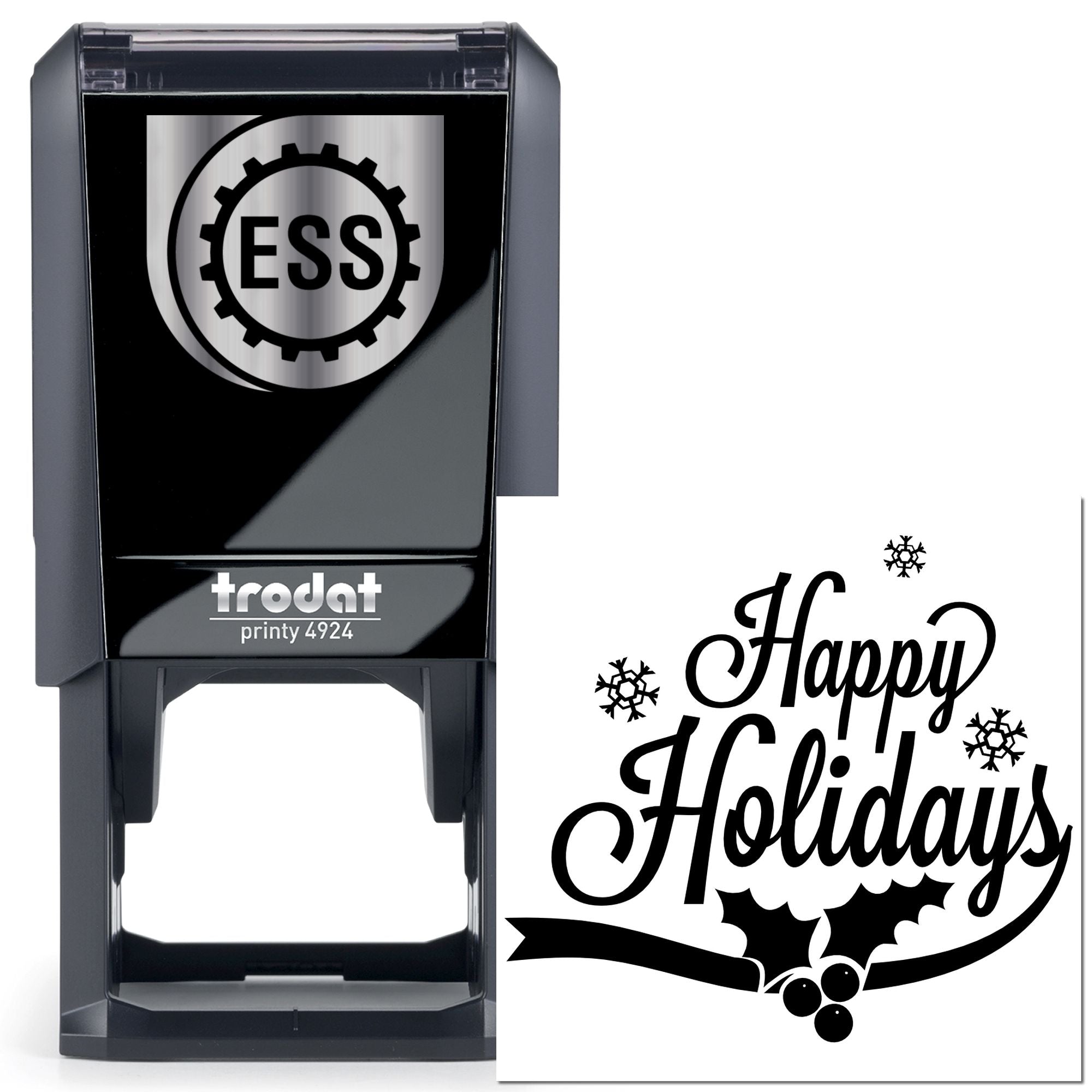 Self-Inking Happy Holidays Paper Goods Stamp