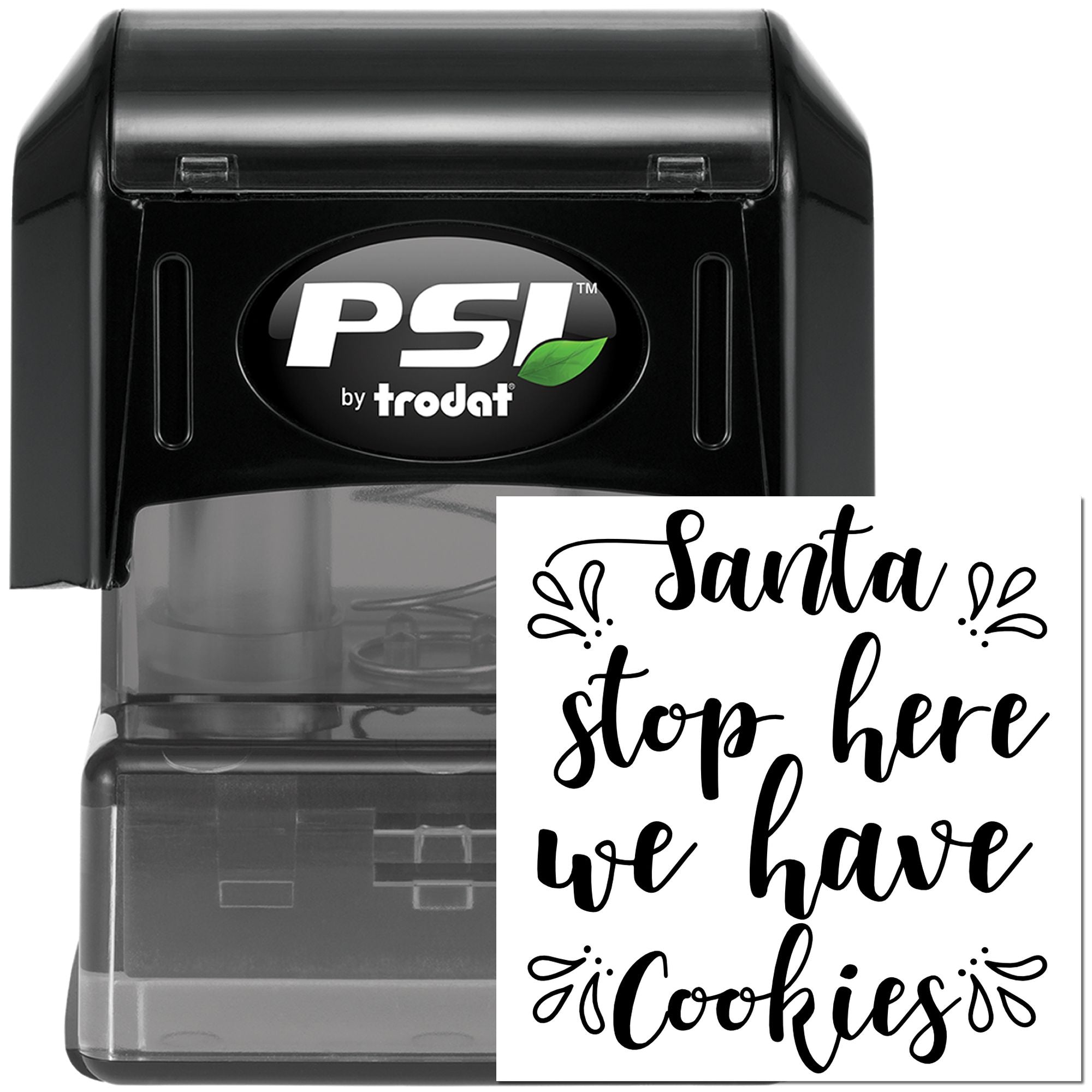 Pre-Inked Santa Stop Here Journaling Stamp