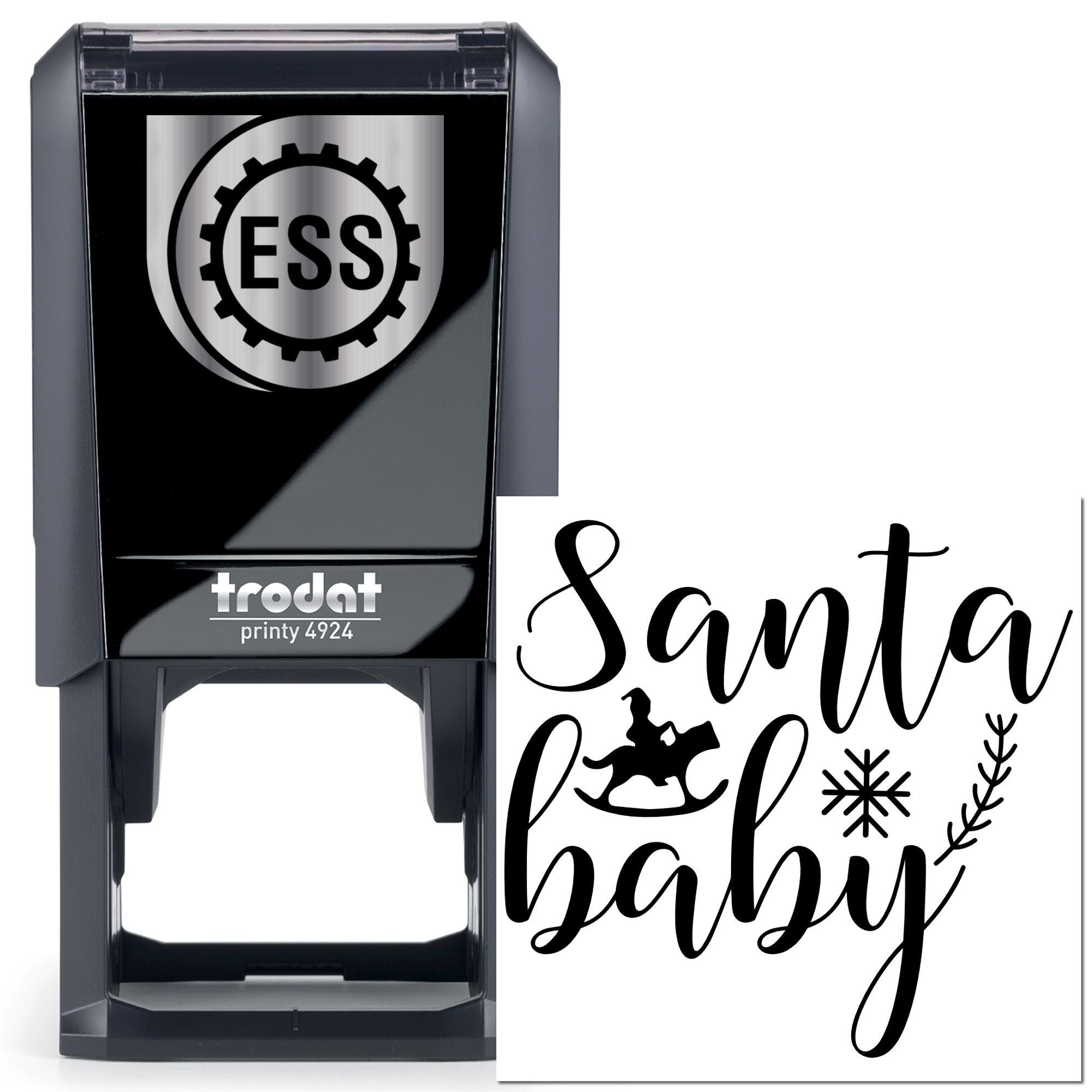 Self-Inking Santa Baby Note Card Stamp