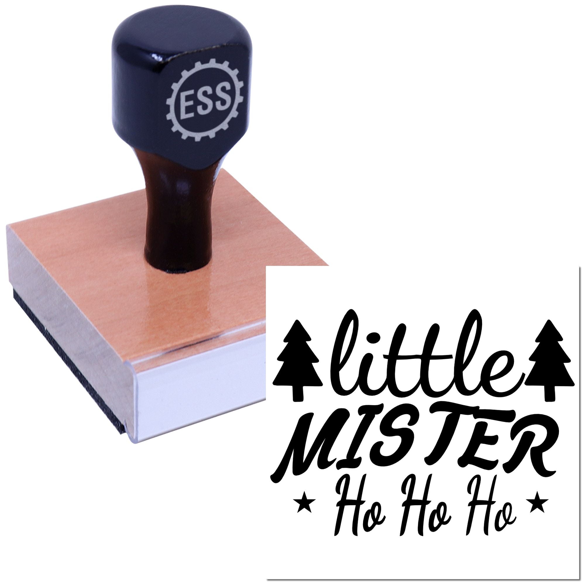 Jolly Little Mister Party Favor Rubber Stamp