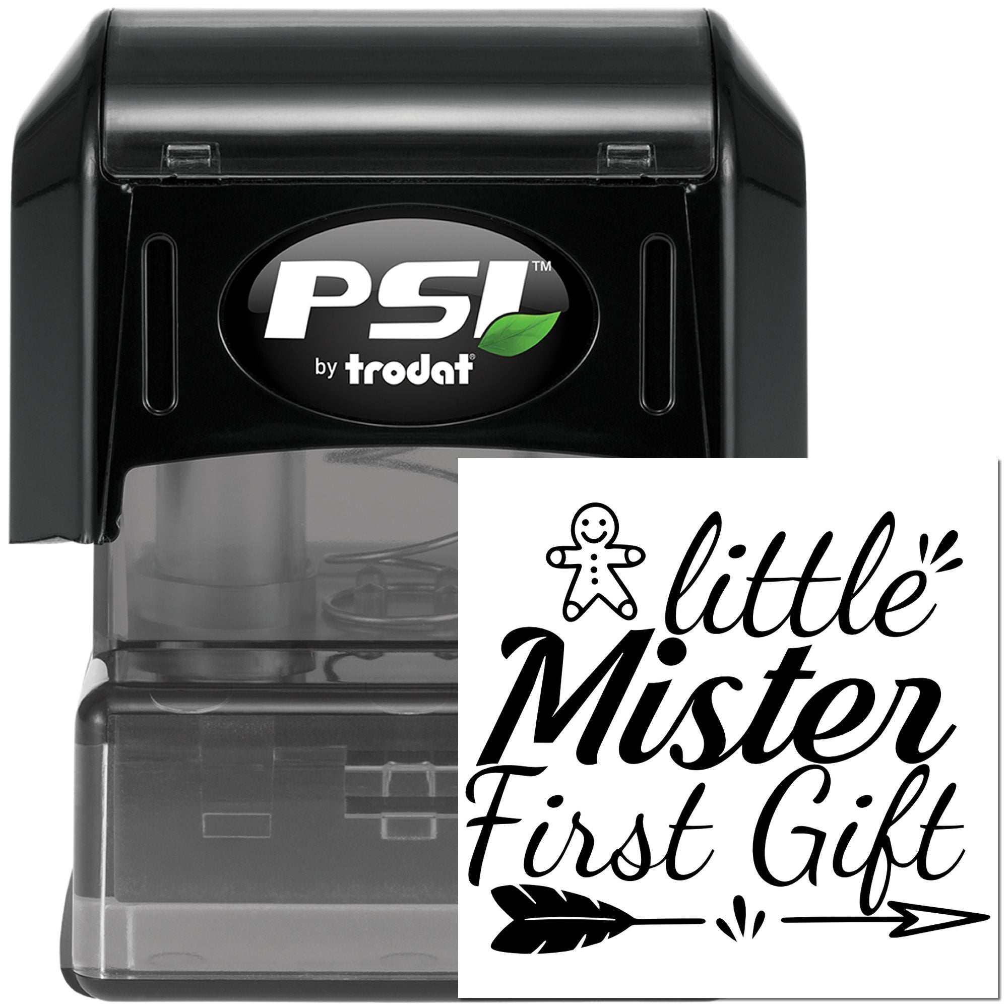 Pre-Inked Little Mister Gift Favor Tag Stamp