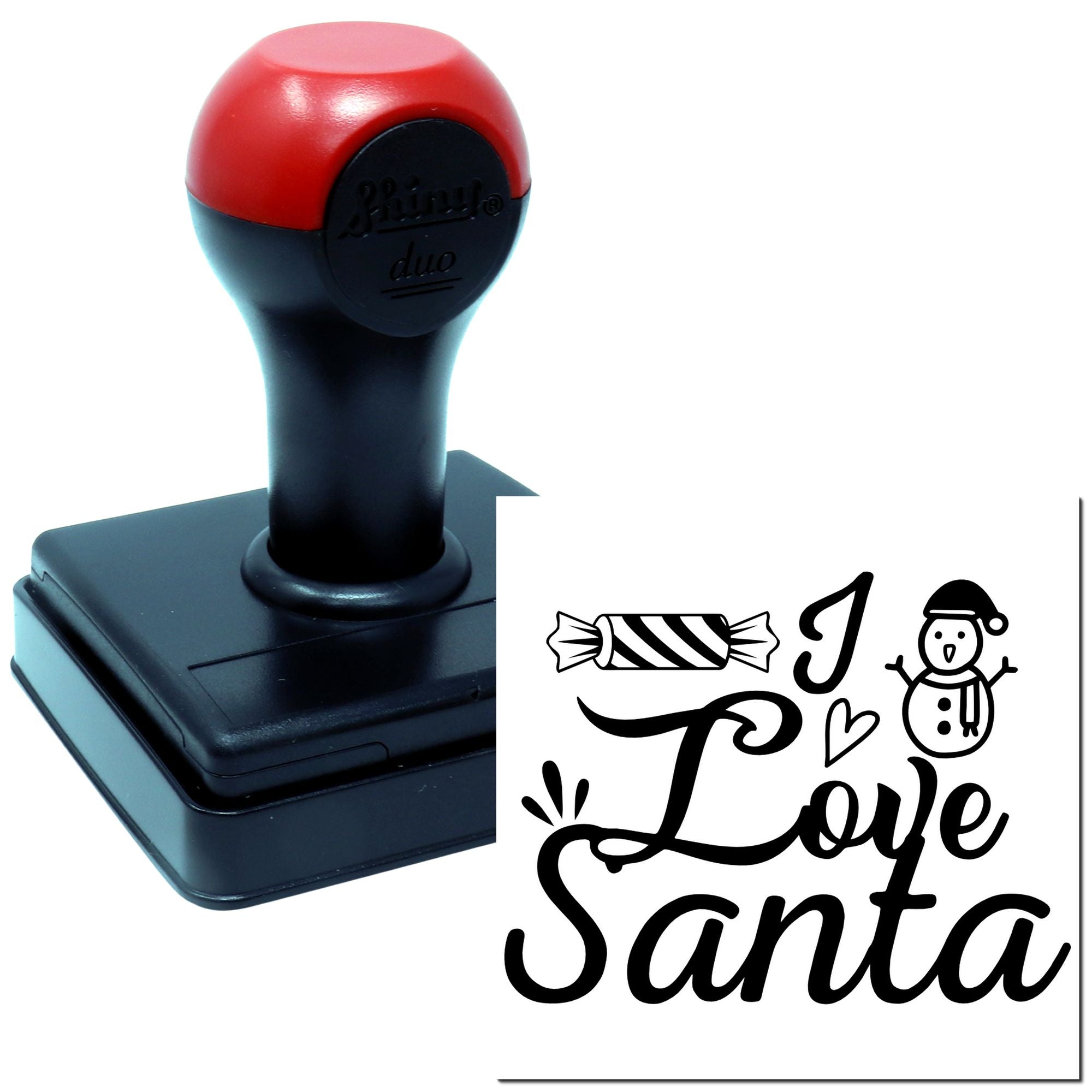 Duo I Love Santa Candy Snowman Hand Stamp