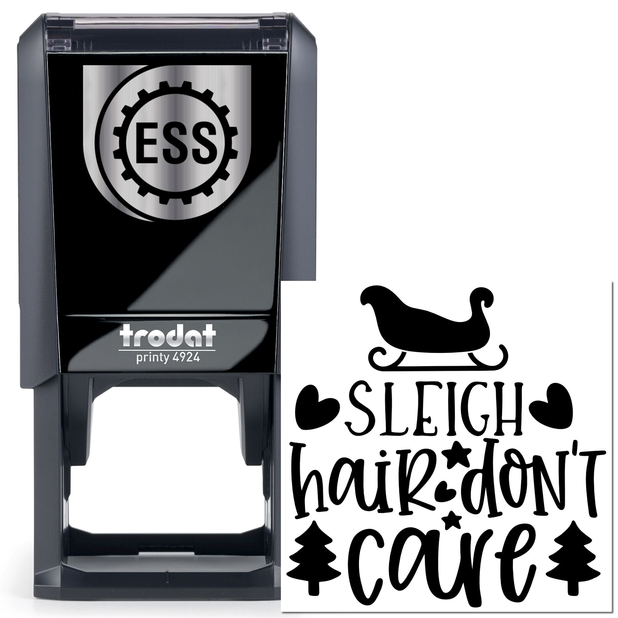 Self-Inking Sleigh Hair Scrapbooking Stamp