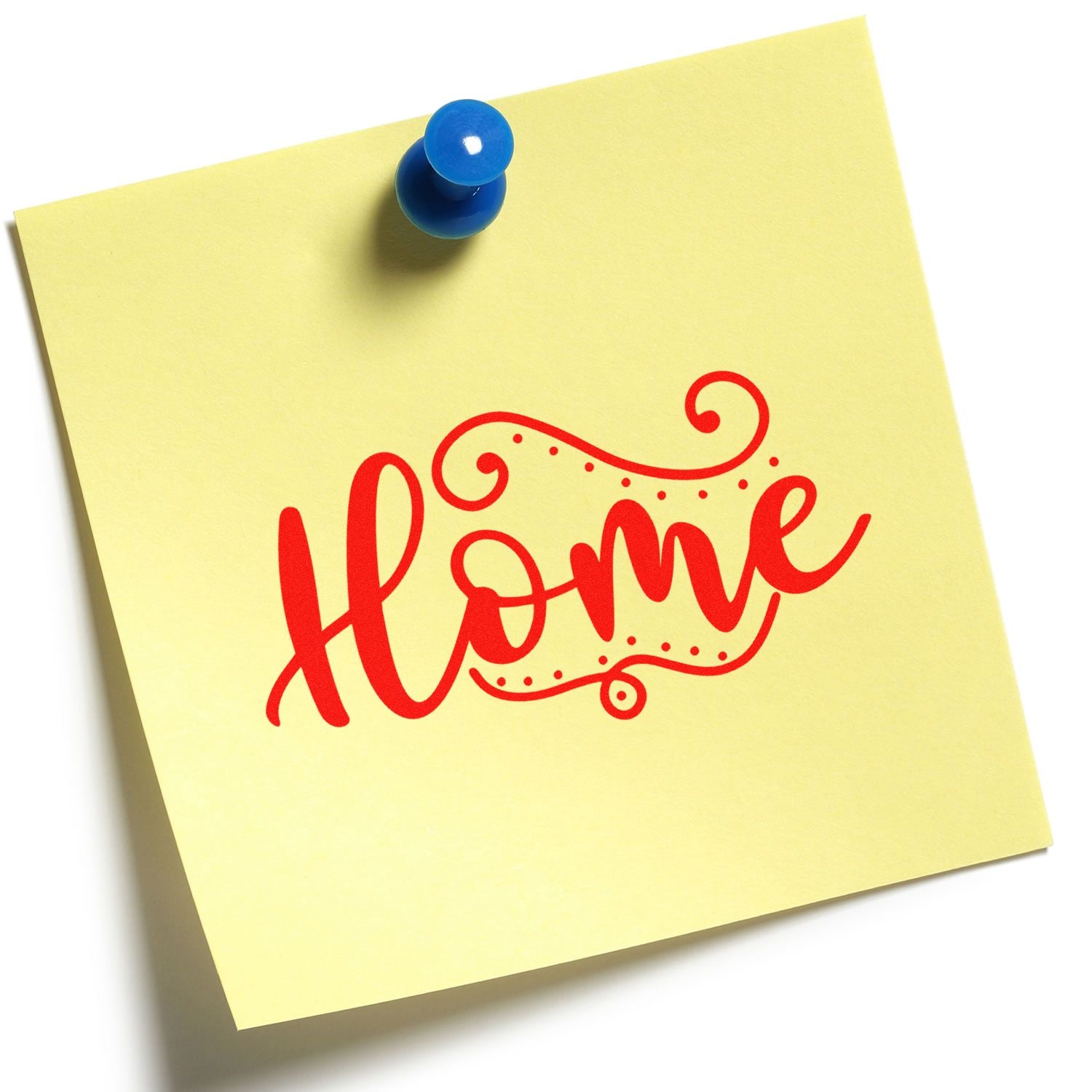 Pre-Inked Whimsical Home Script Handcraft Stamp