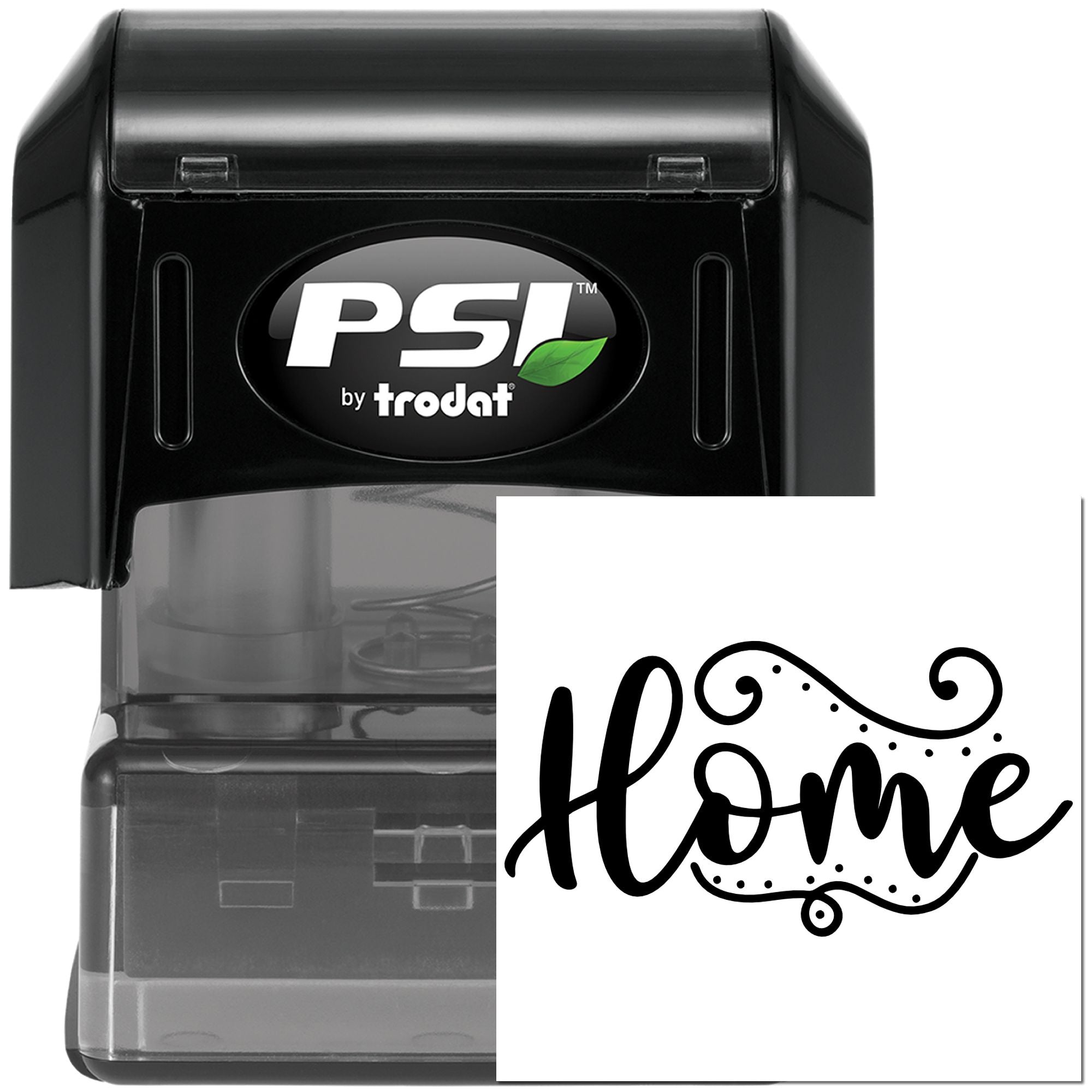 Pre-Inked Whimsical Home Script Handcraft Stamp