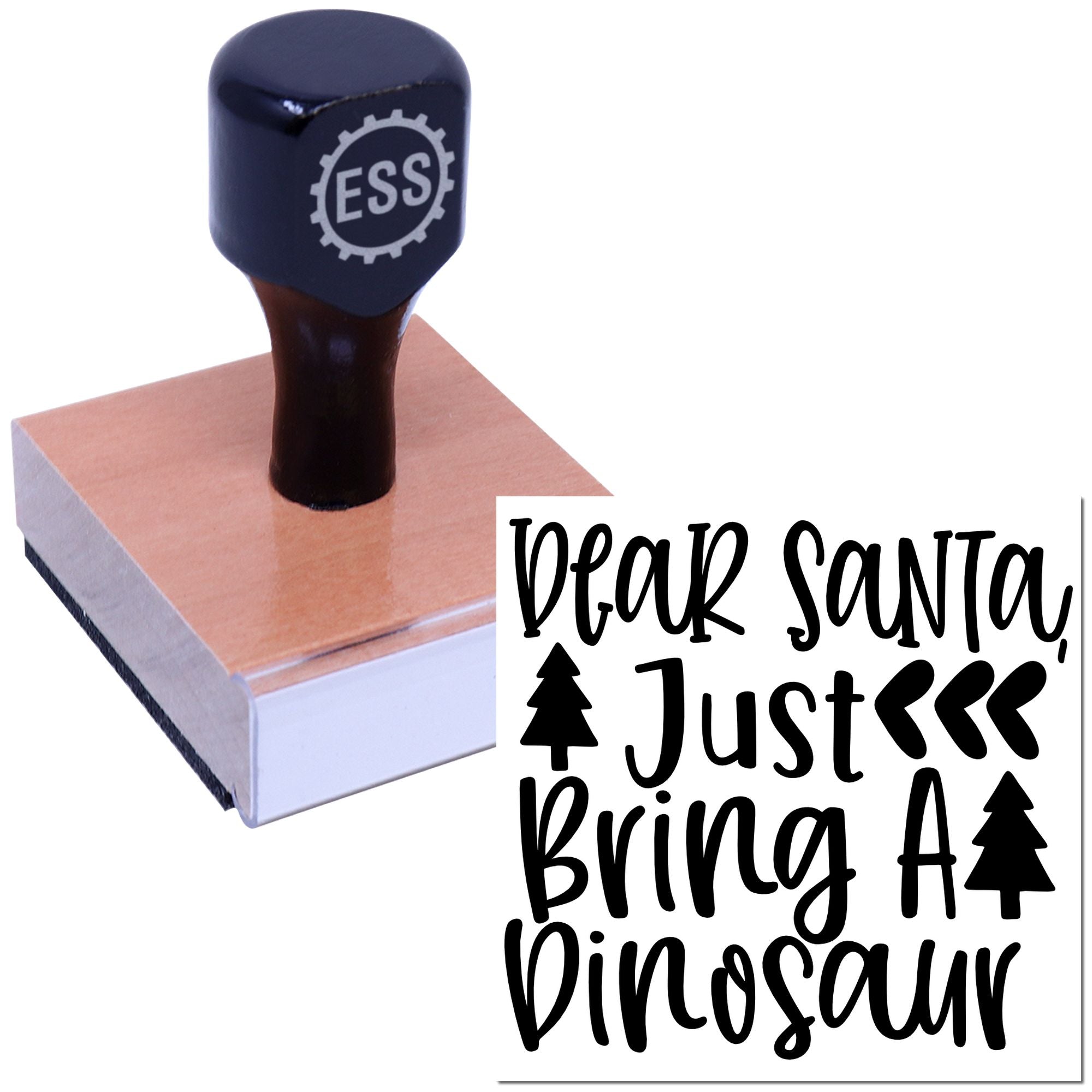 Jurassic Holiday Wish Paper Goods Rubber Stamp