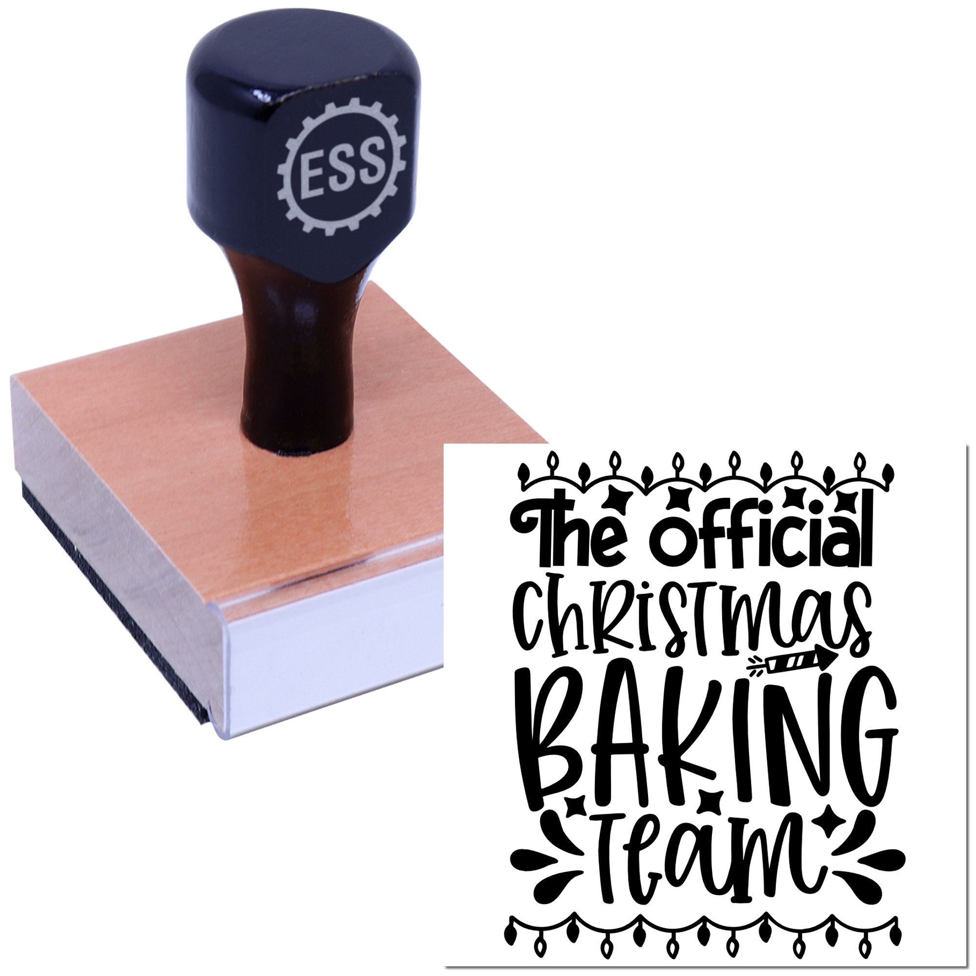 Holiday Baking Squad Mini Card Rubber Stamp