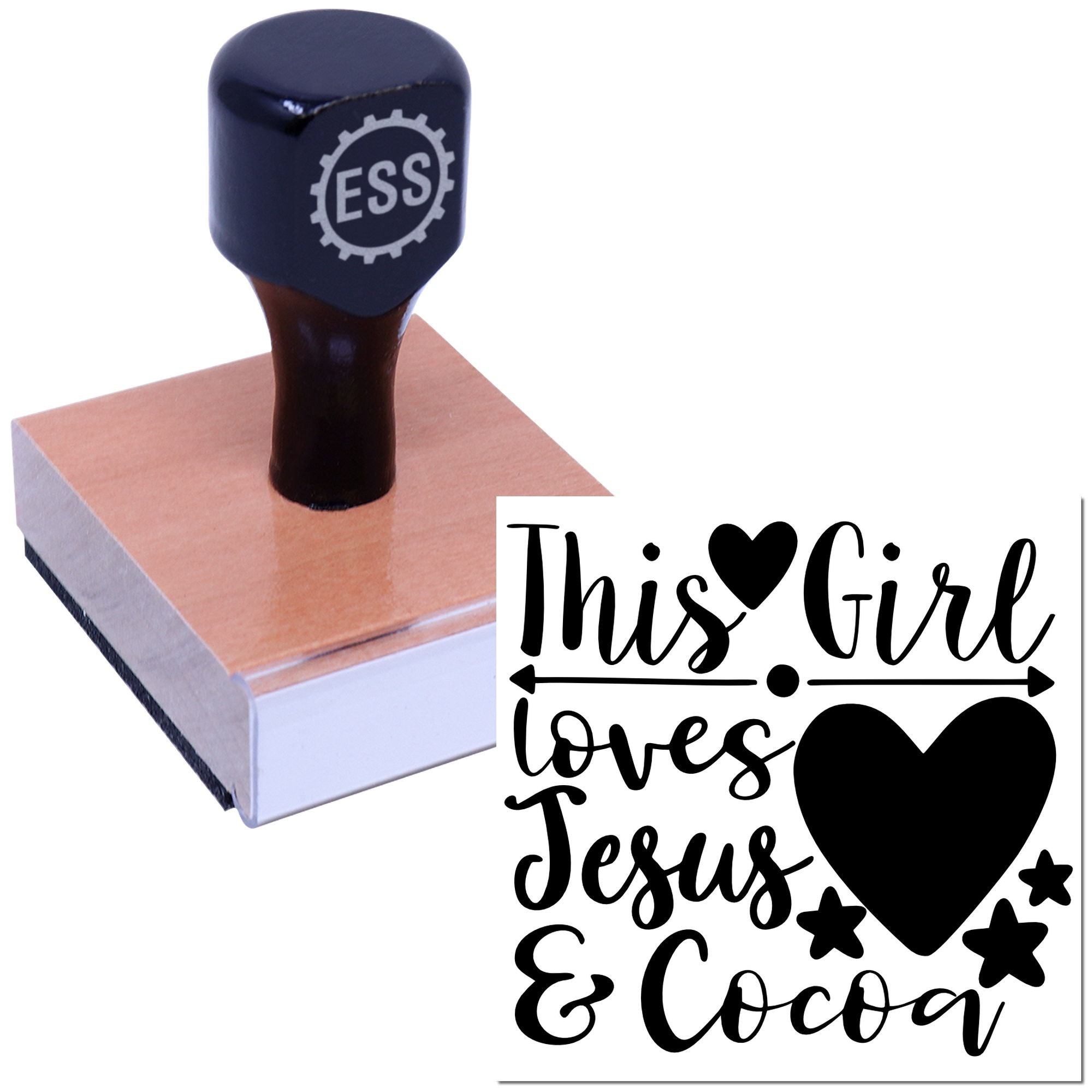 Faith And Cocoa Tag Rubber Stamp