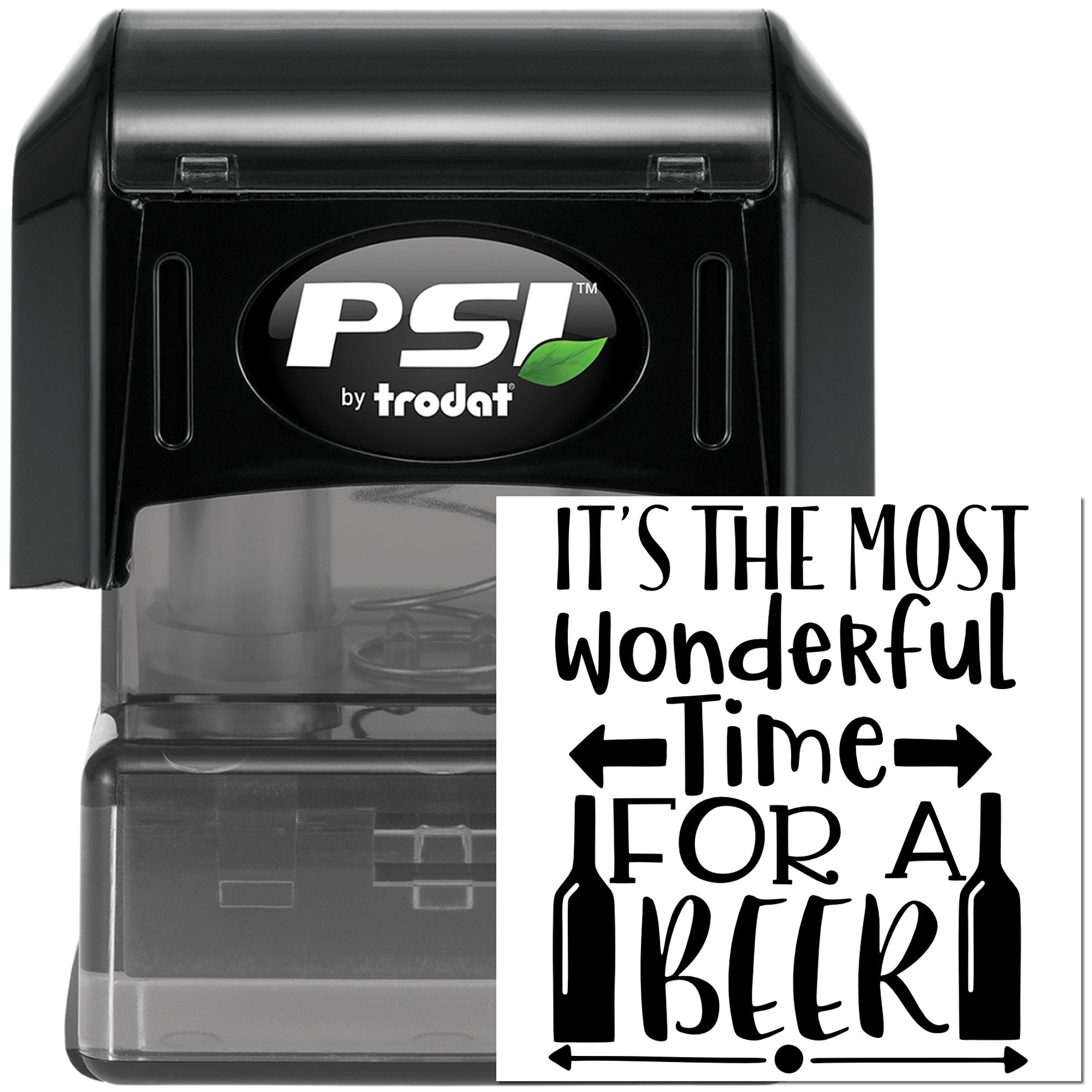 Pre-Inked Beer Time Celebration Mini Card Stamp