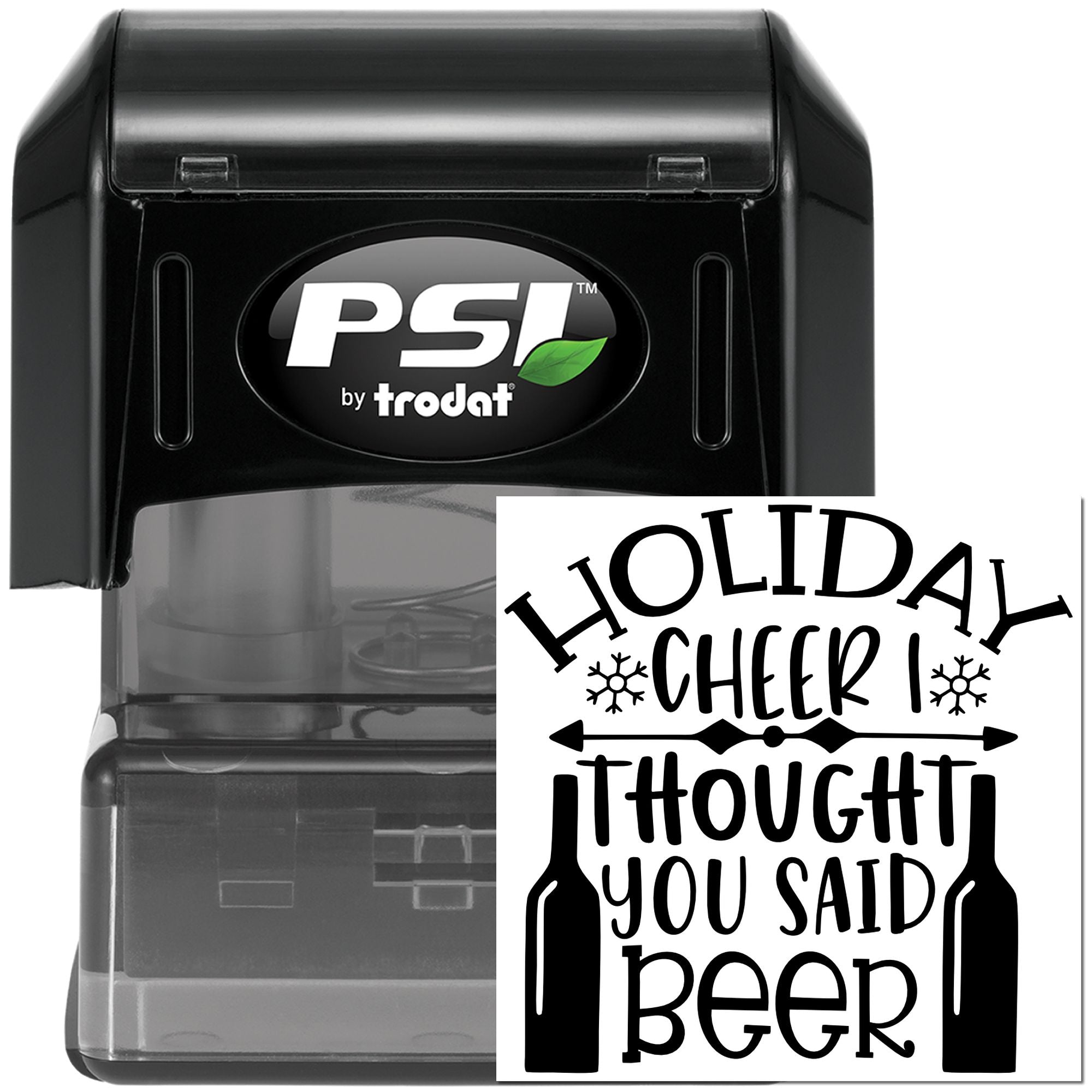 Pre-Inked Holiday Beer Humor Postcard Stamp