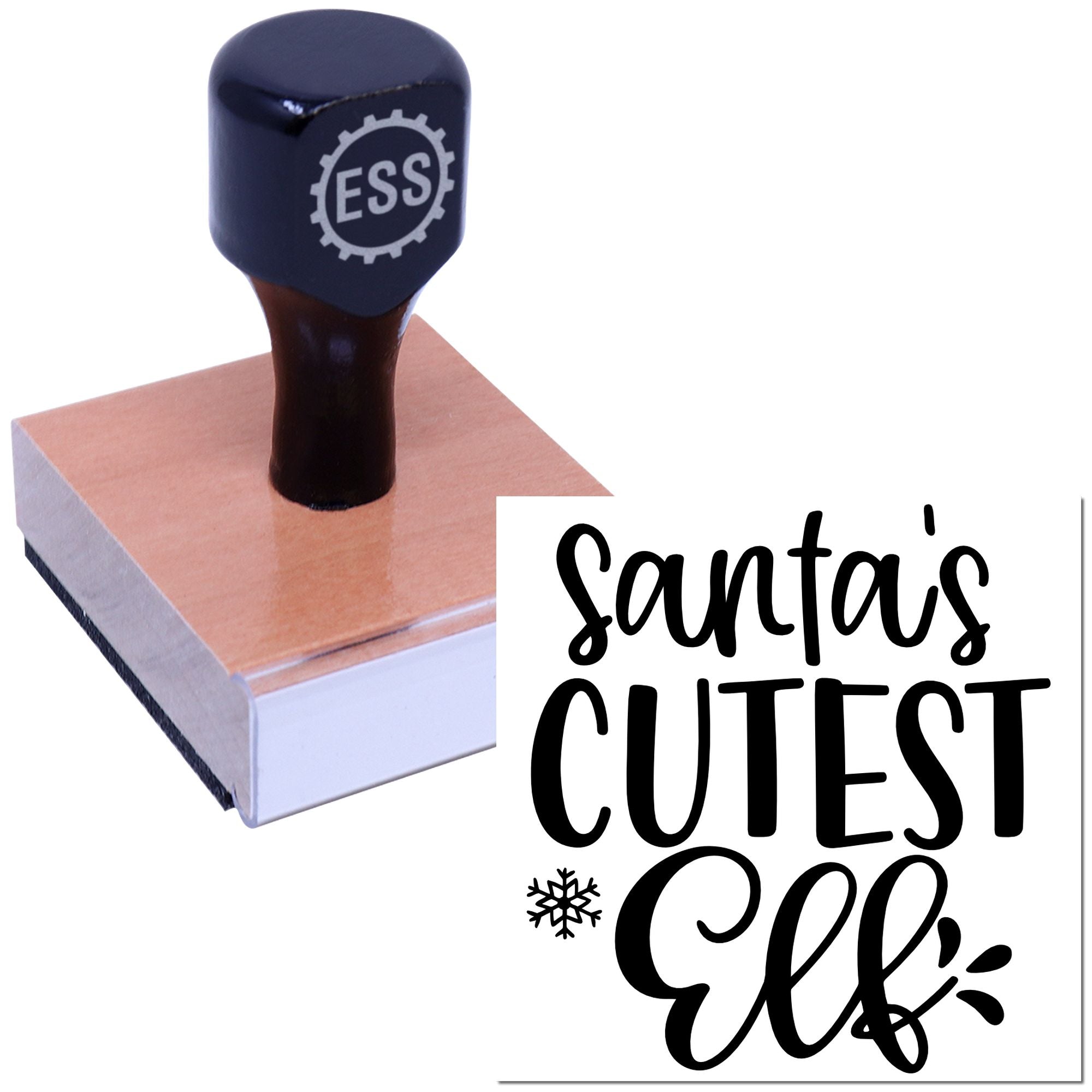 Cutest Christmas Elf Crafting Rubber Stamp