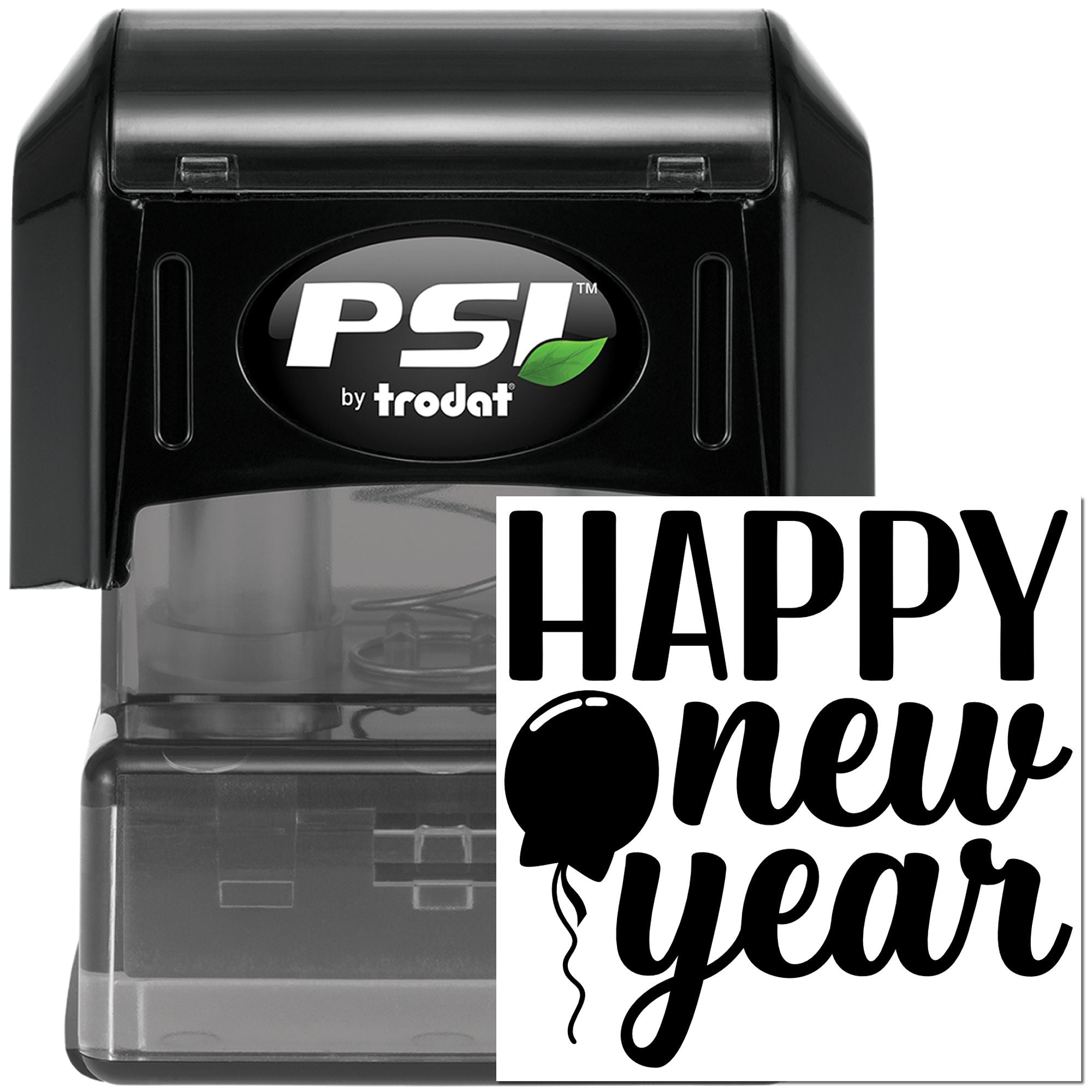 Pre-Inked Happy New Year Card Stamp