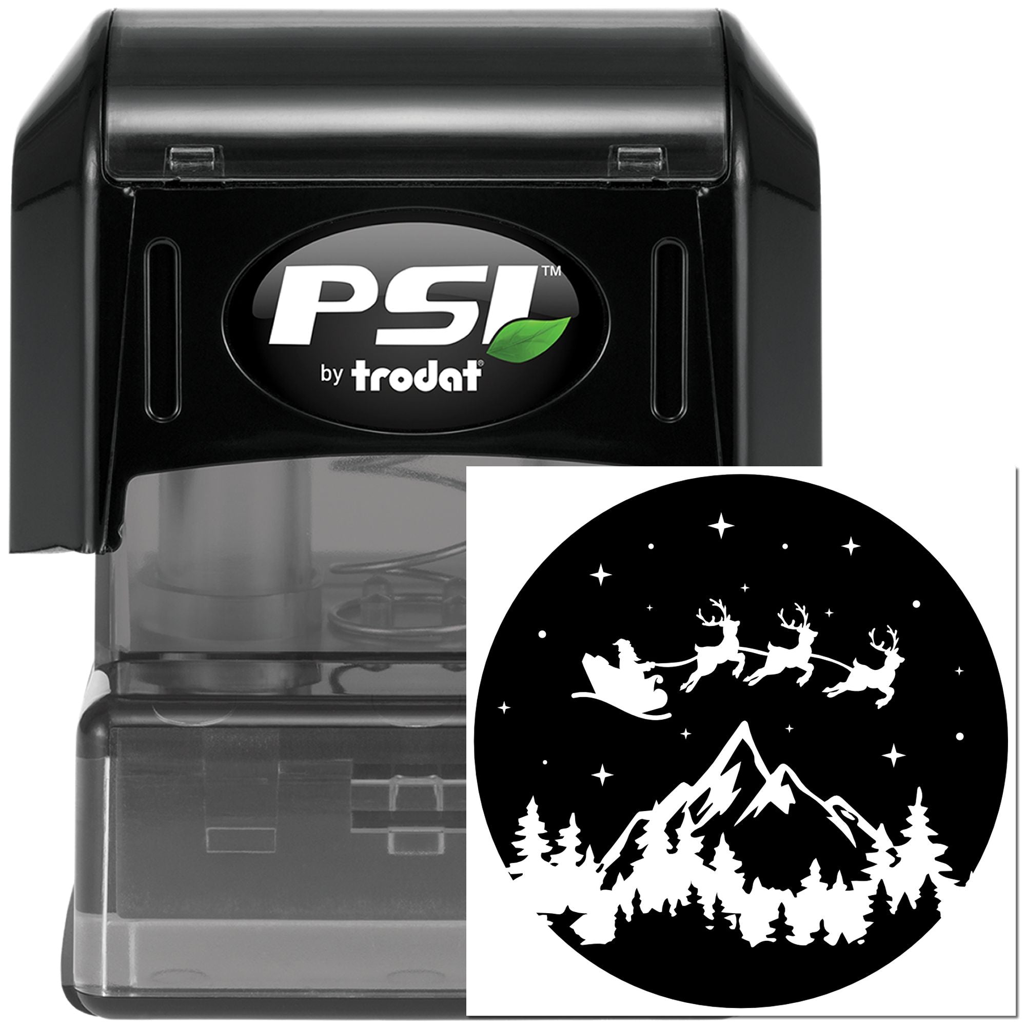 Pre-Inked Santa’S Mountain Ride Handcraft Stamp