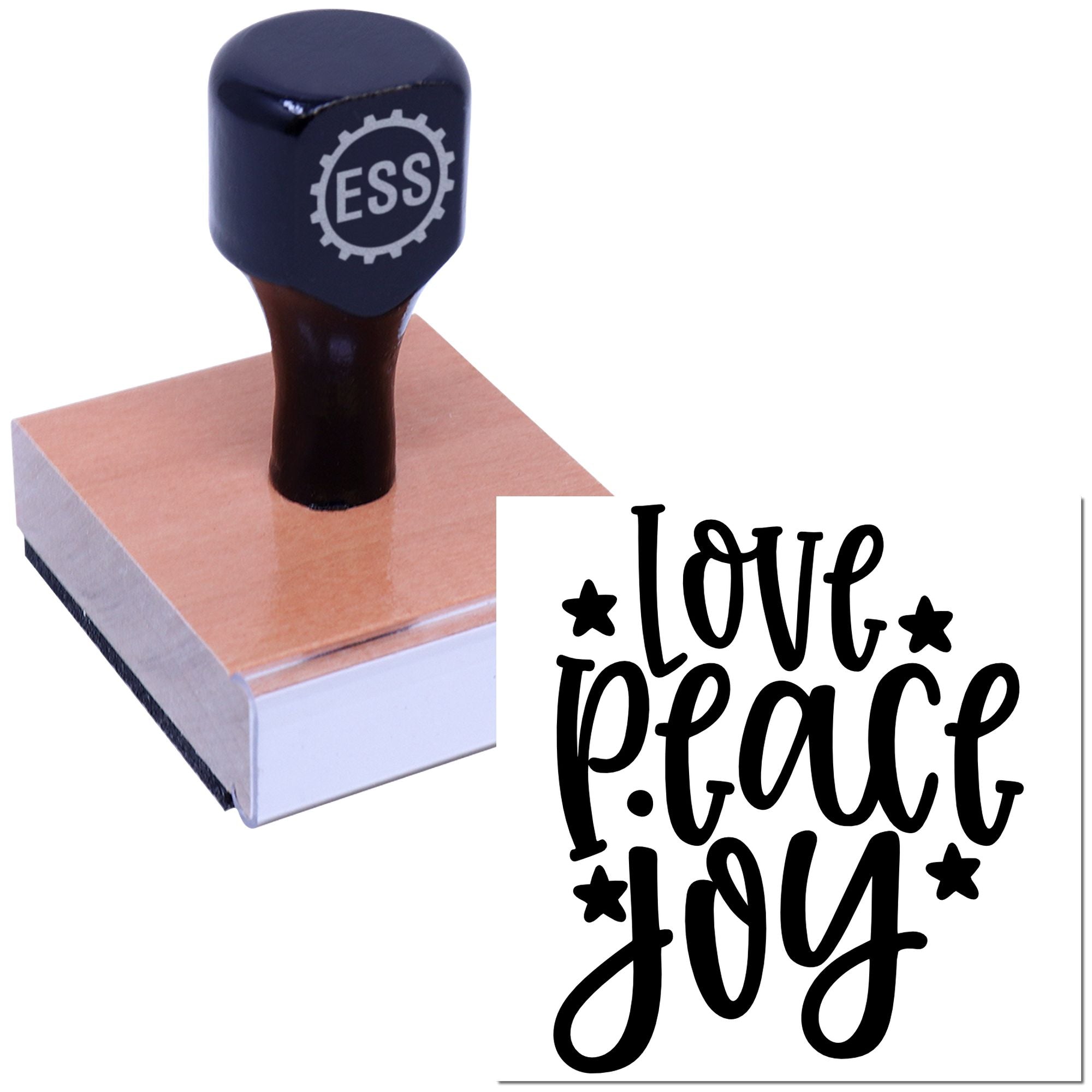 Cosmic Love Peace Paper Goods Rubber Stamp