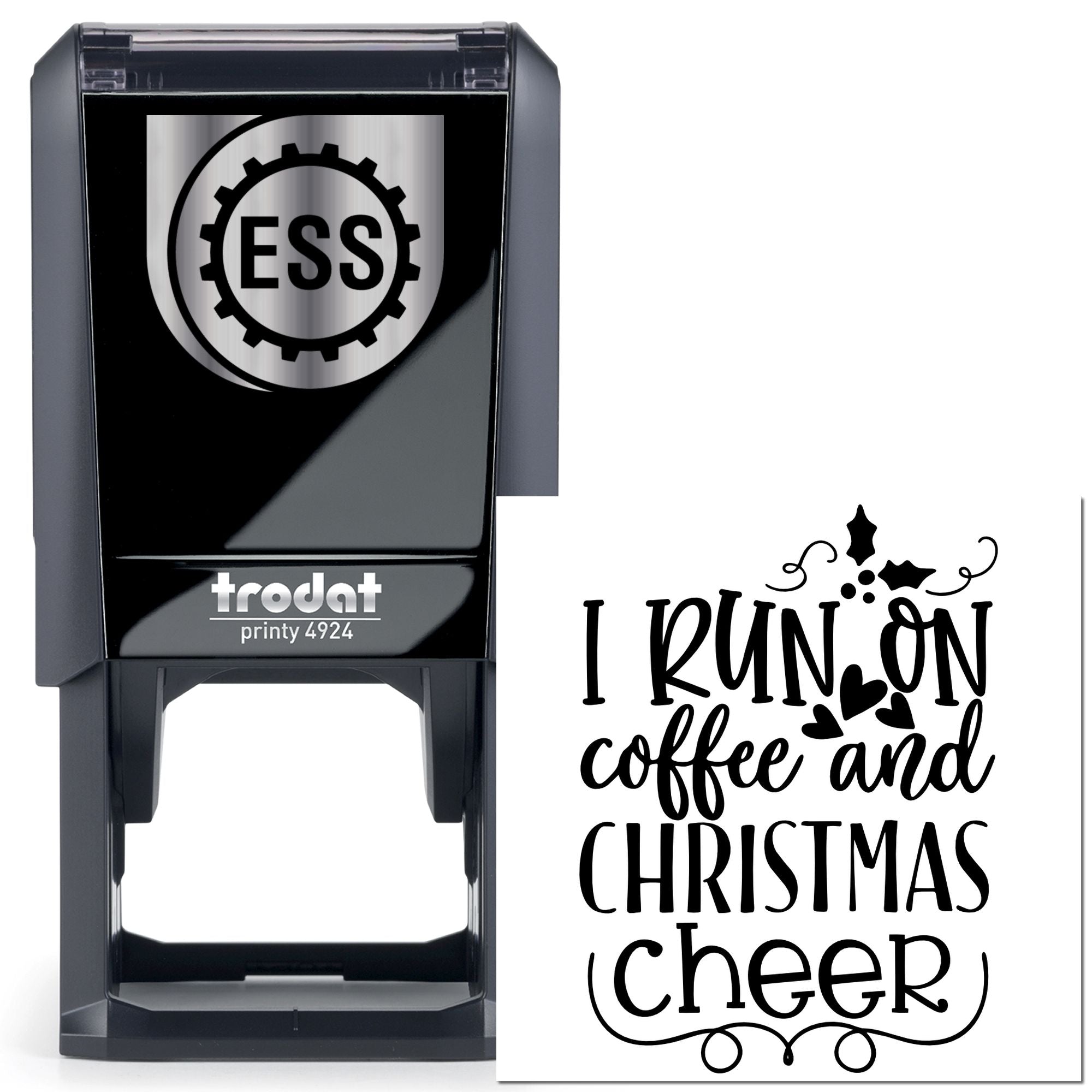 Self-Inking Coffee Cheer Favor Tag Stamp