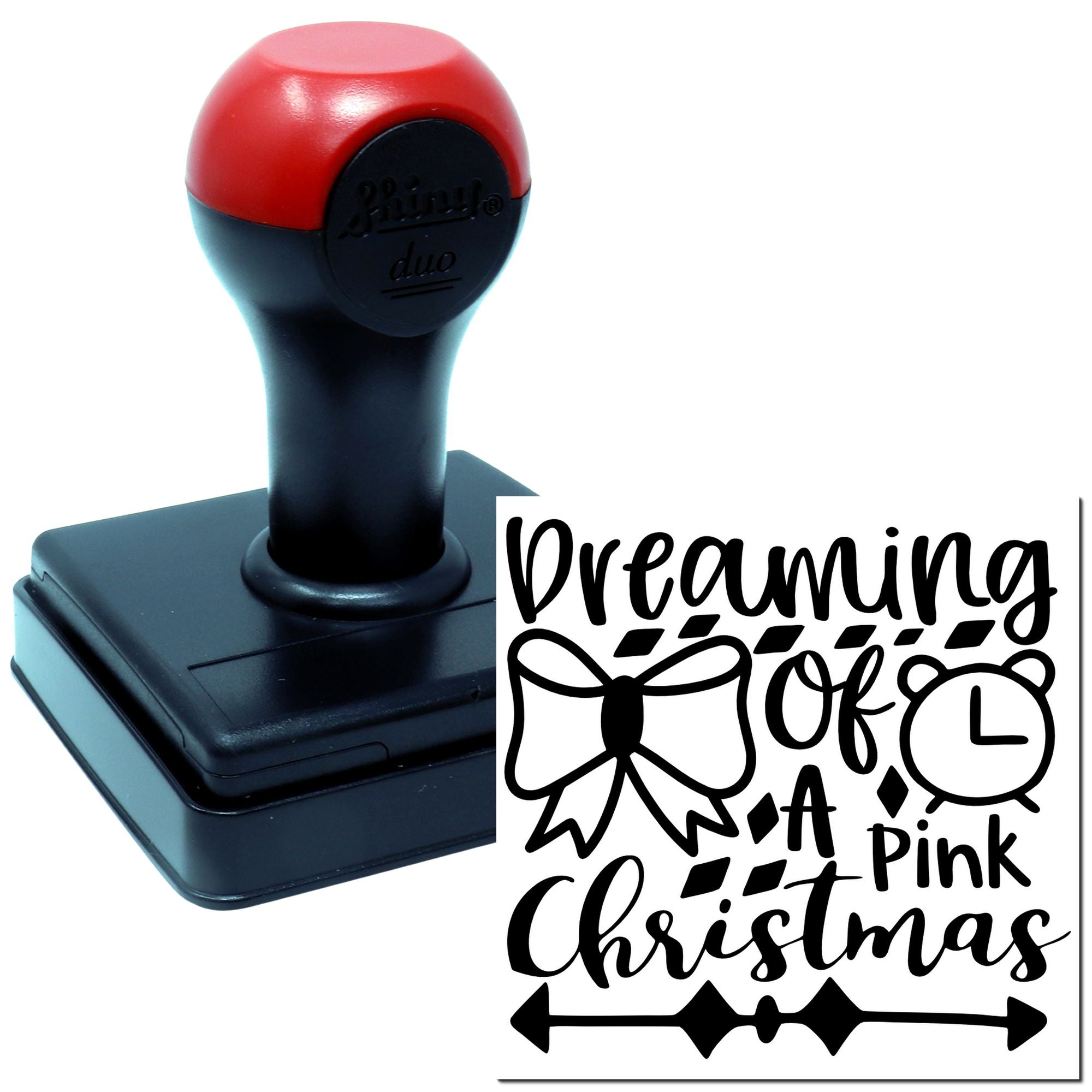 Duo Dreaming Of A Pink Christmas Hand Stamp
