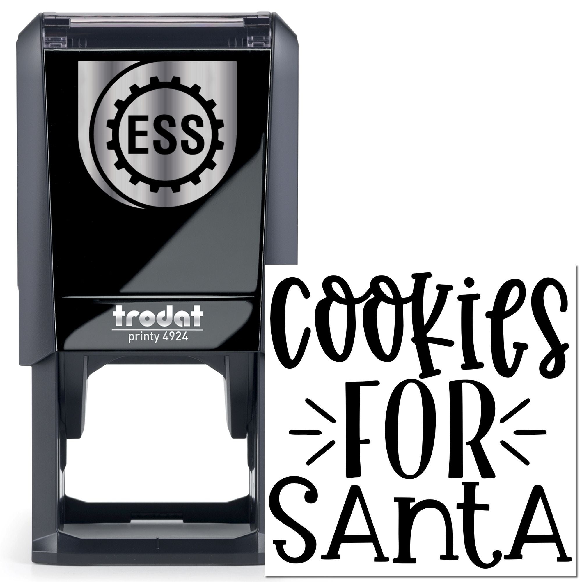 Self-Inking Santa Cookies Handcraft Stamp