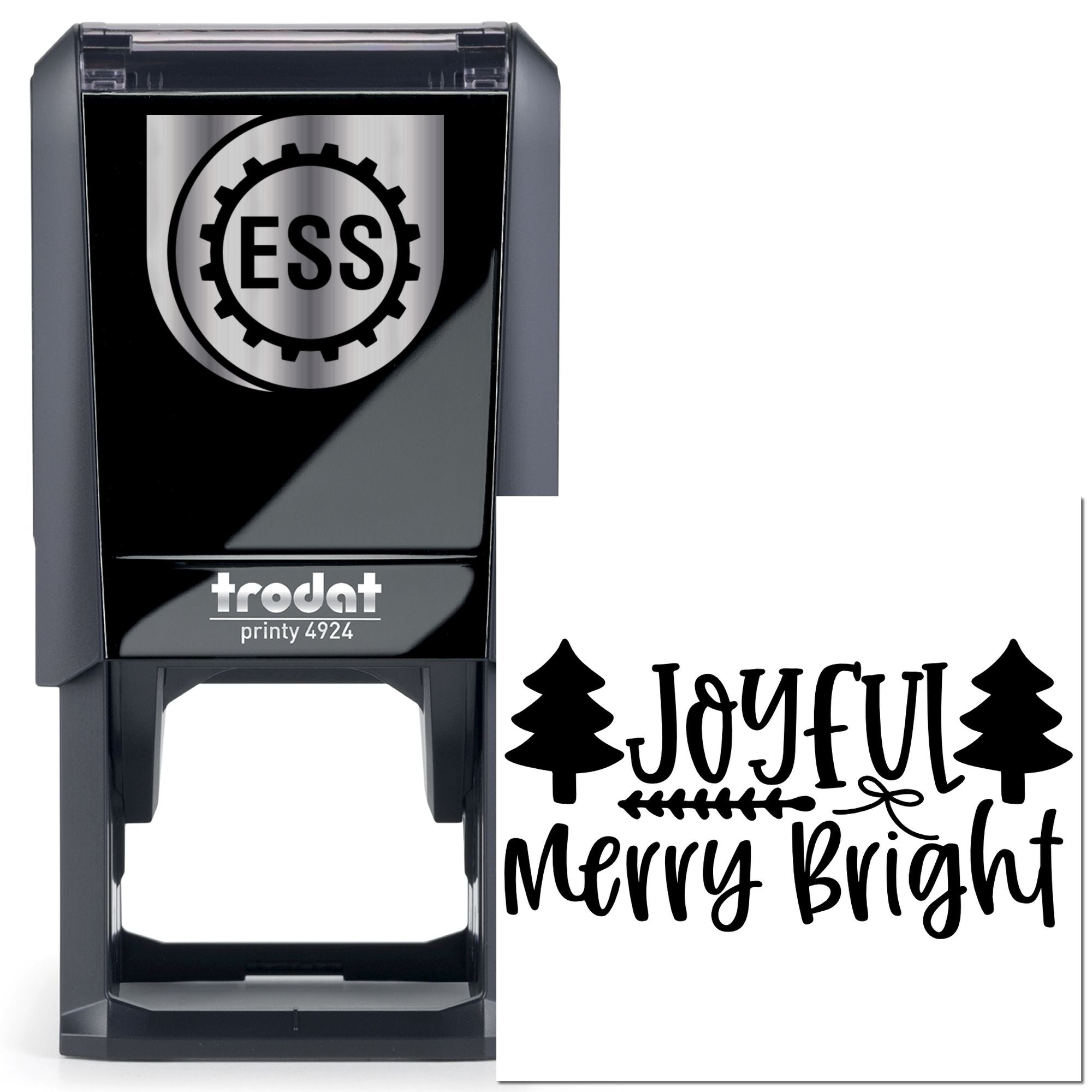 Self-Inking Merry Bright Paper Craft Stamp