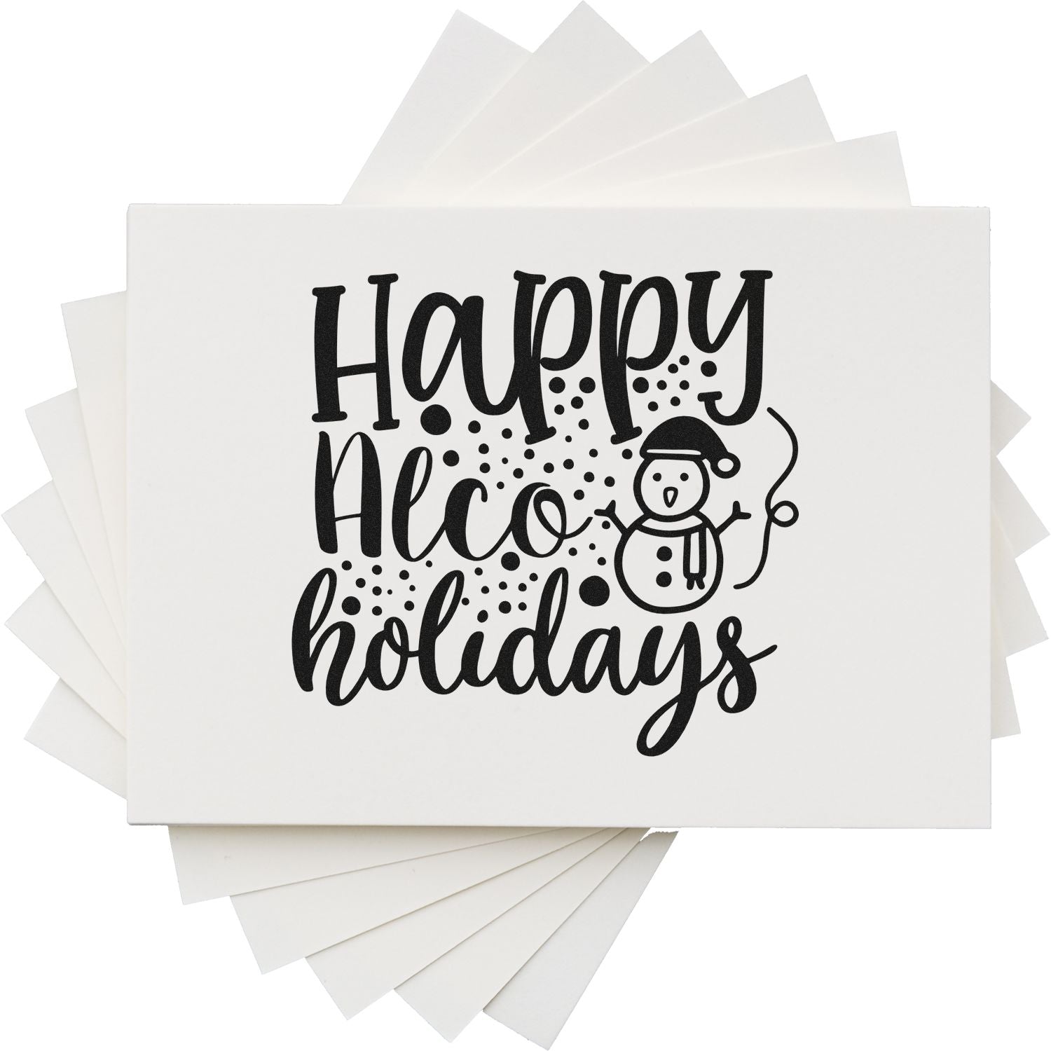 Pre-Inked Happy Holidays Snowman Journaling Stamp