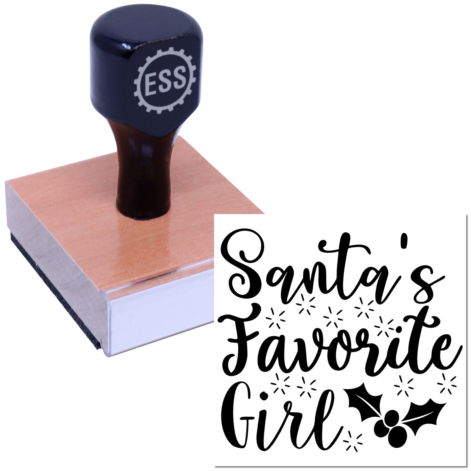 Beloved Christmas Princess Mini Card Rubber Stamp