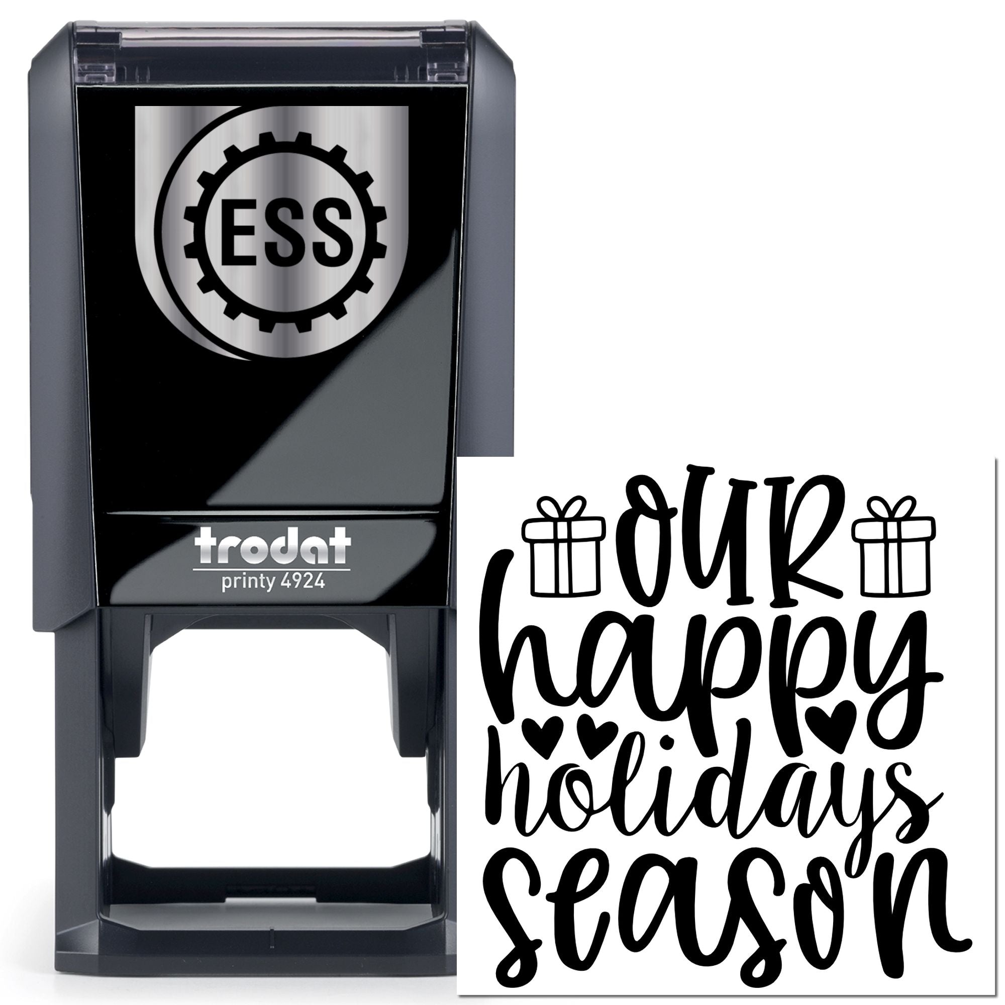 Self-Inking Happy Holidays Place Card Stamp