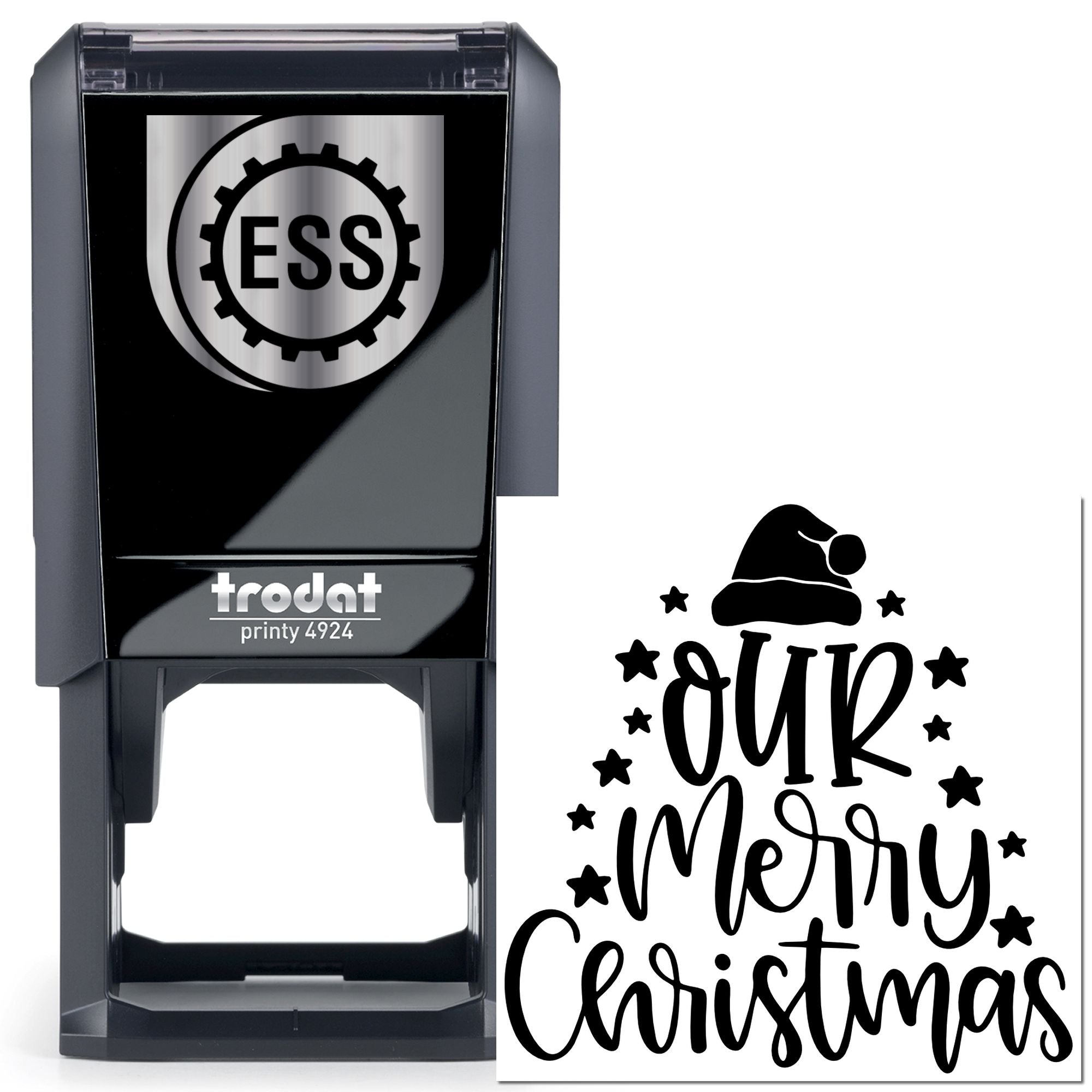 Self-Inking Merry Christmas Card Stamp