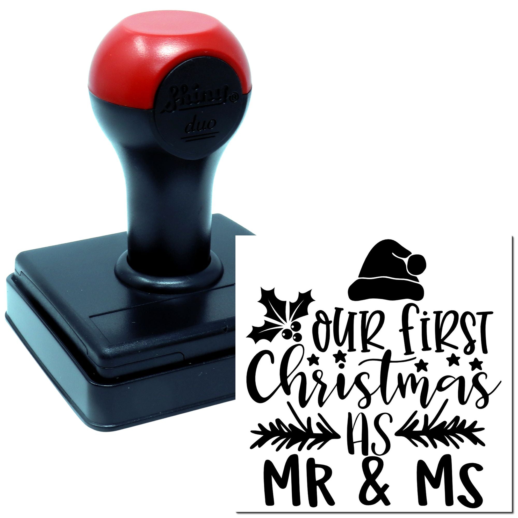 Duo Newlywed's First Cozy Christmas Together Hand Stamp