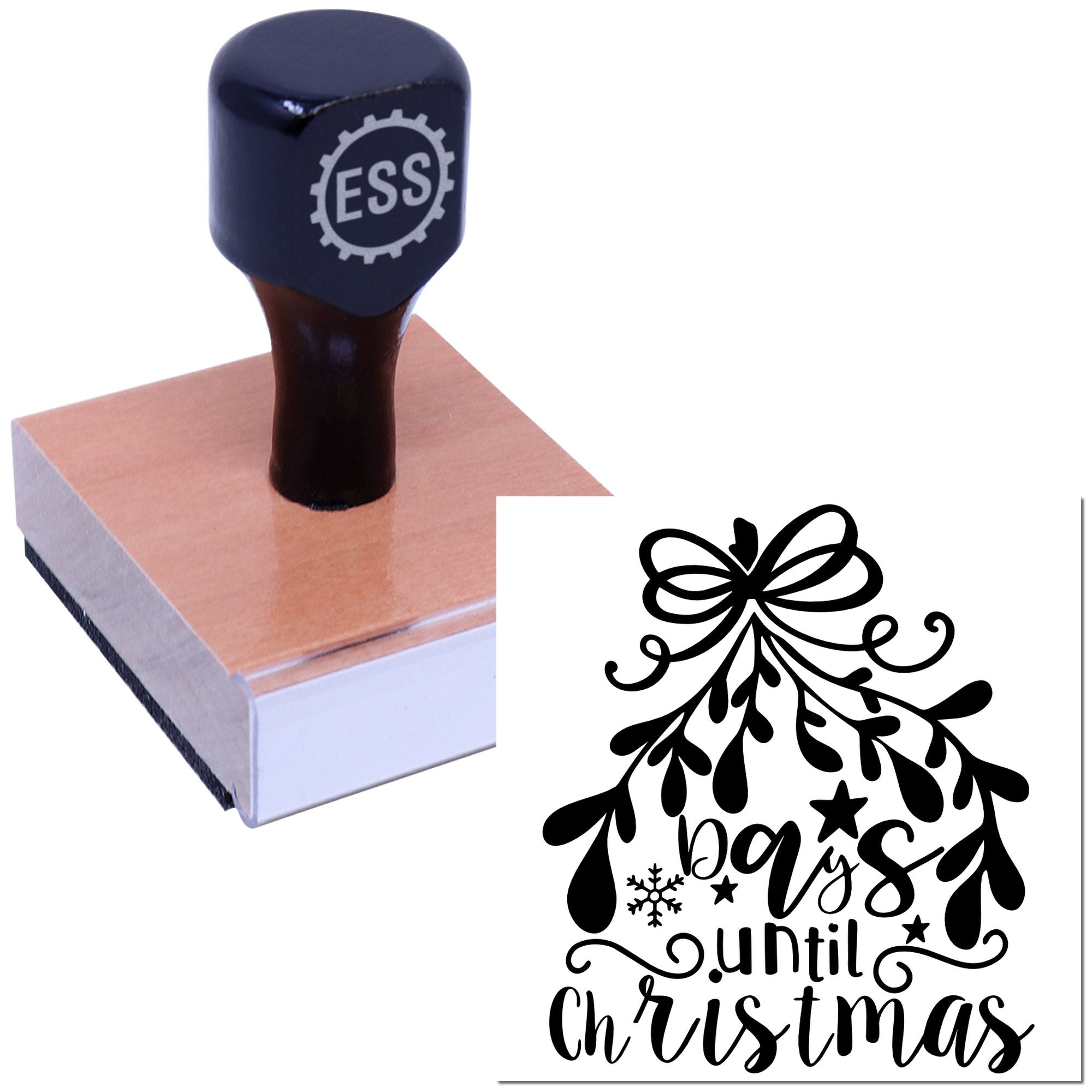Mistletoe Christmas Countdown Cardmaking Rubber Stamp