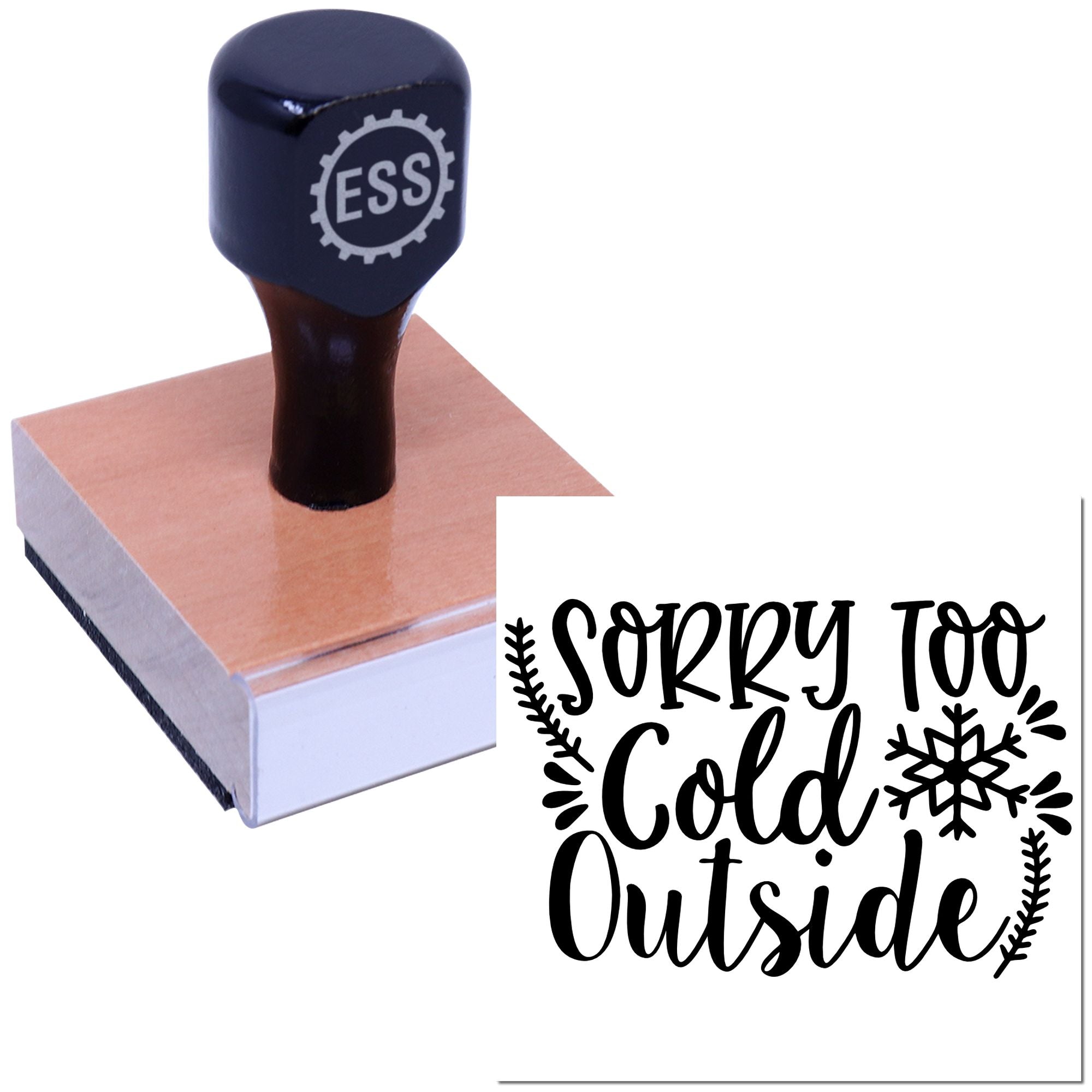 Chilly Weather Apology Greeting Card Rubber Stamp