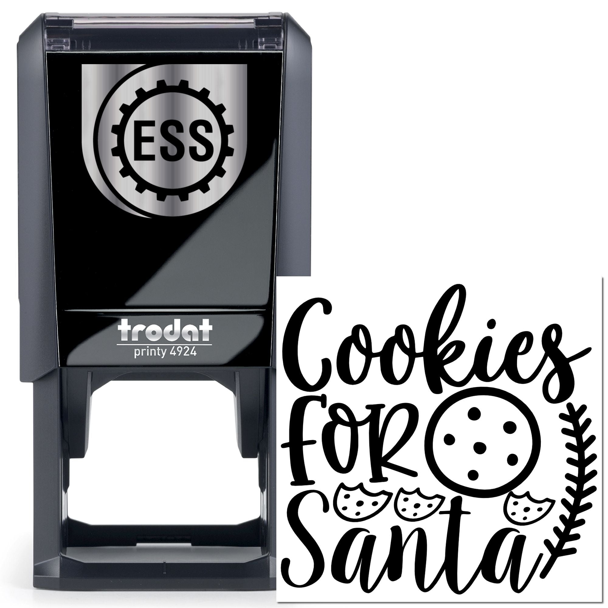 Self-Inking Santa Cookies Mini Card Stamp
