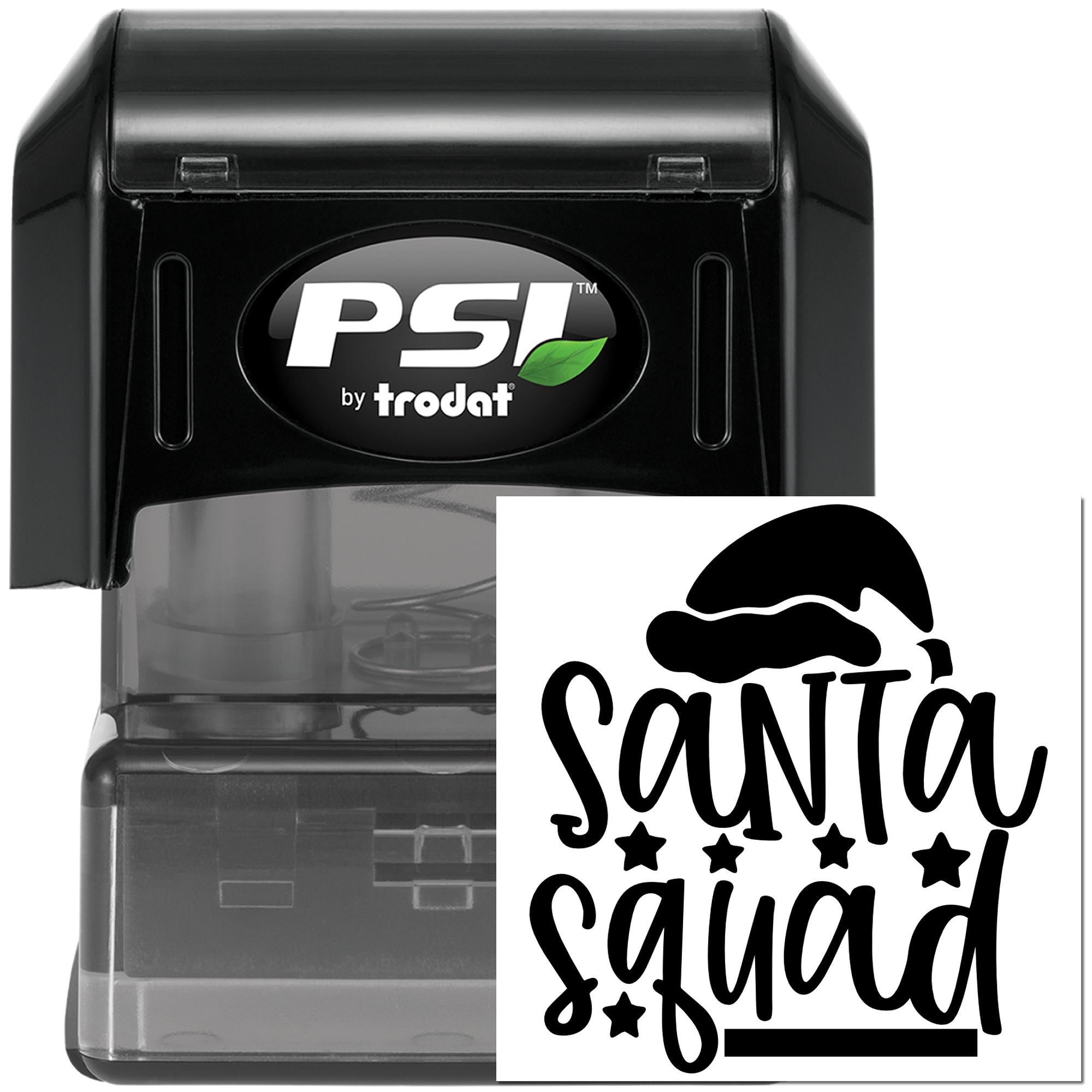 Pre-Inked Santa Squad Logo Mini Card Stamp