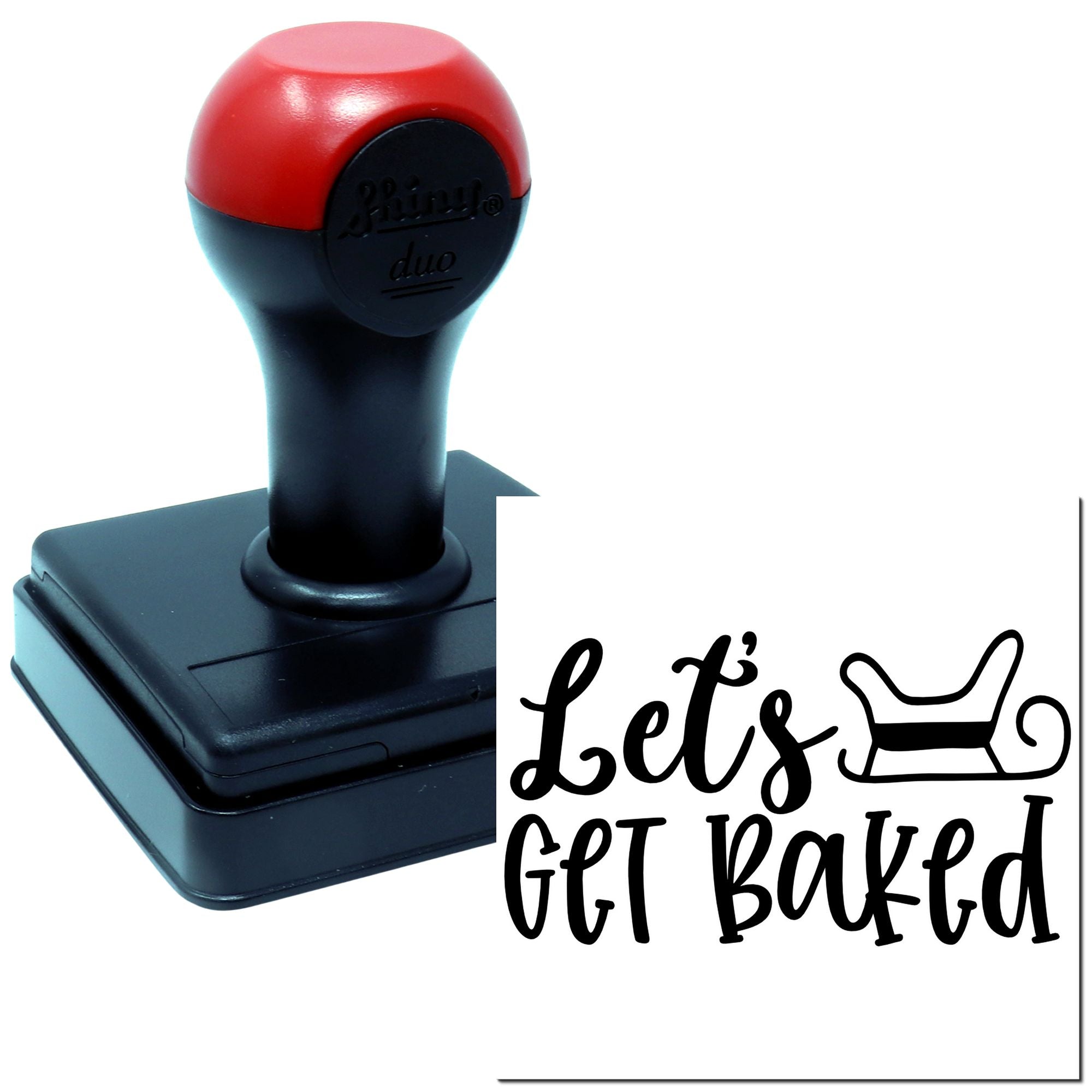 Duo Sleigh Ride Lets Get Baked Hand Stamp