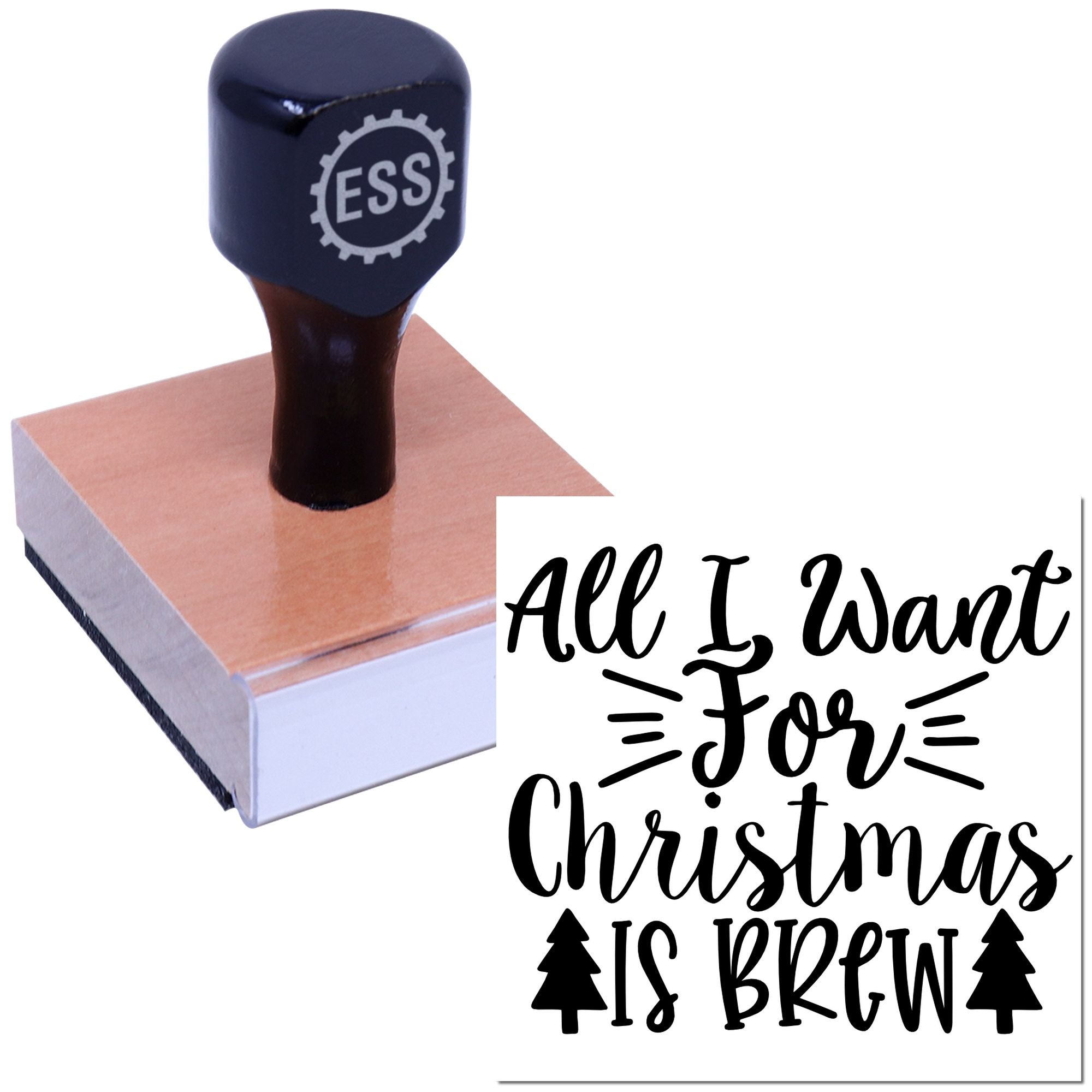 Festive Brew Craving Paper Goods Rubber Stamp