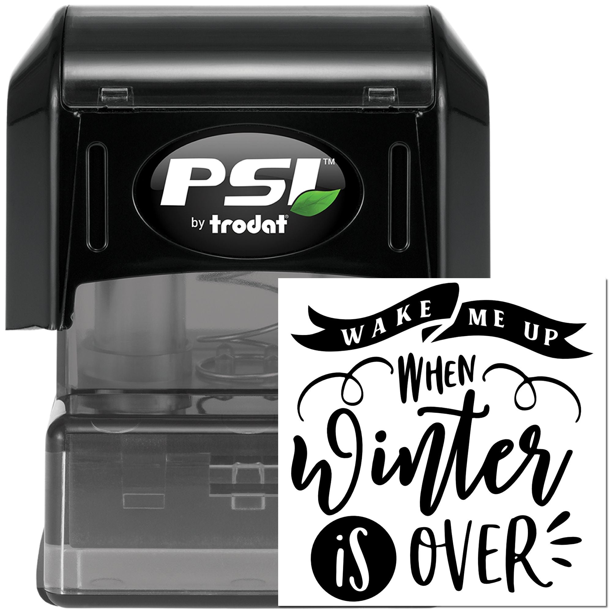 Pre-Inked Wake Me Up Greeting Card Stamp