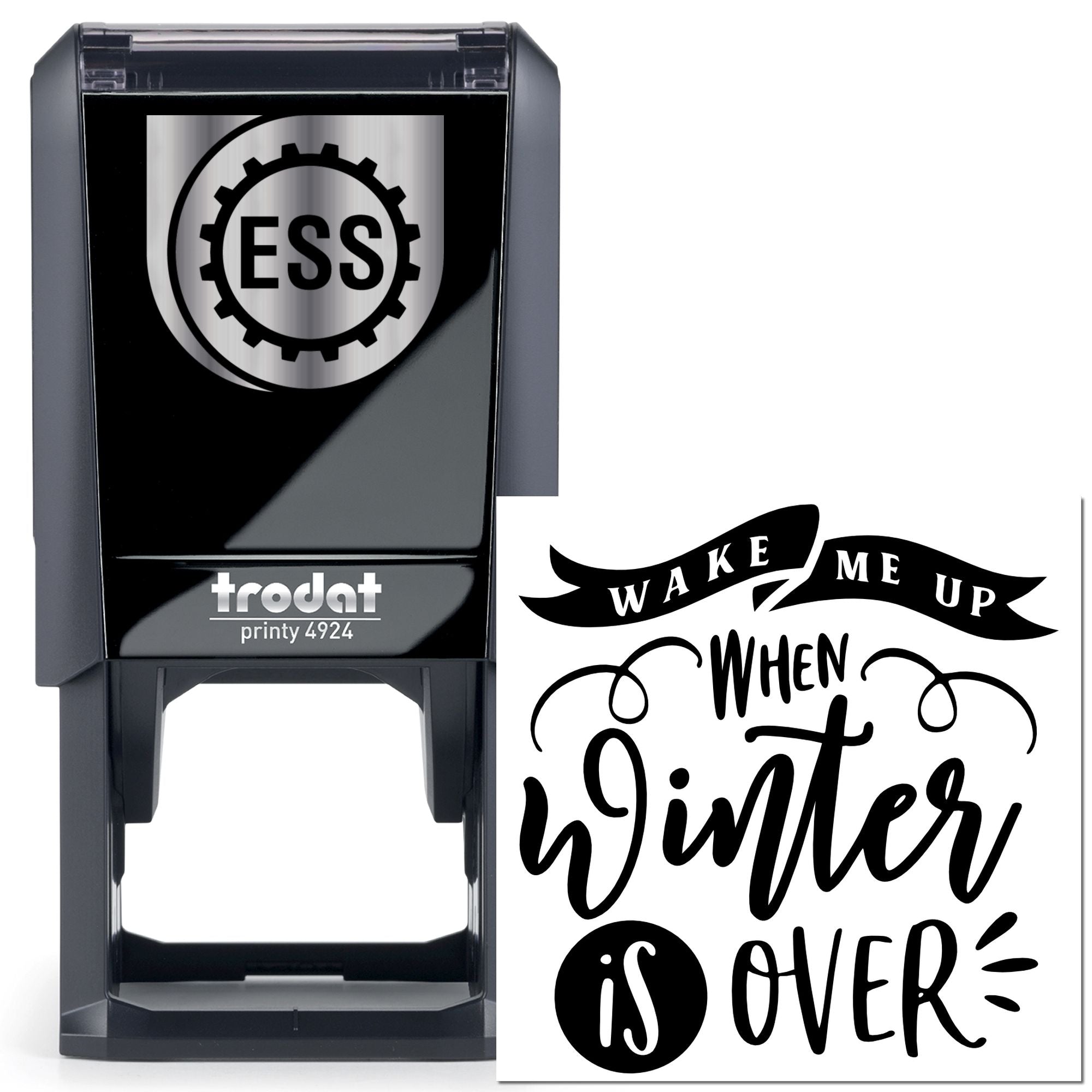 Self-Inking Winter Wake Mini Card Stamp