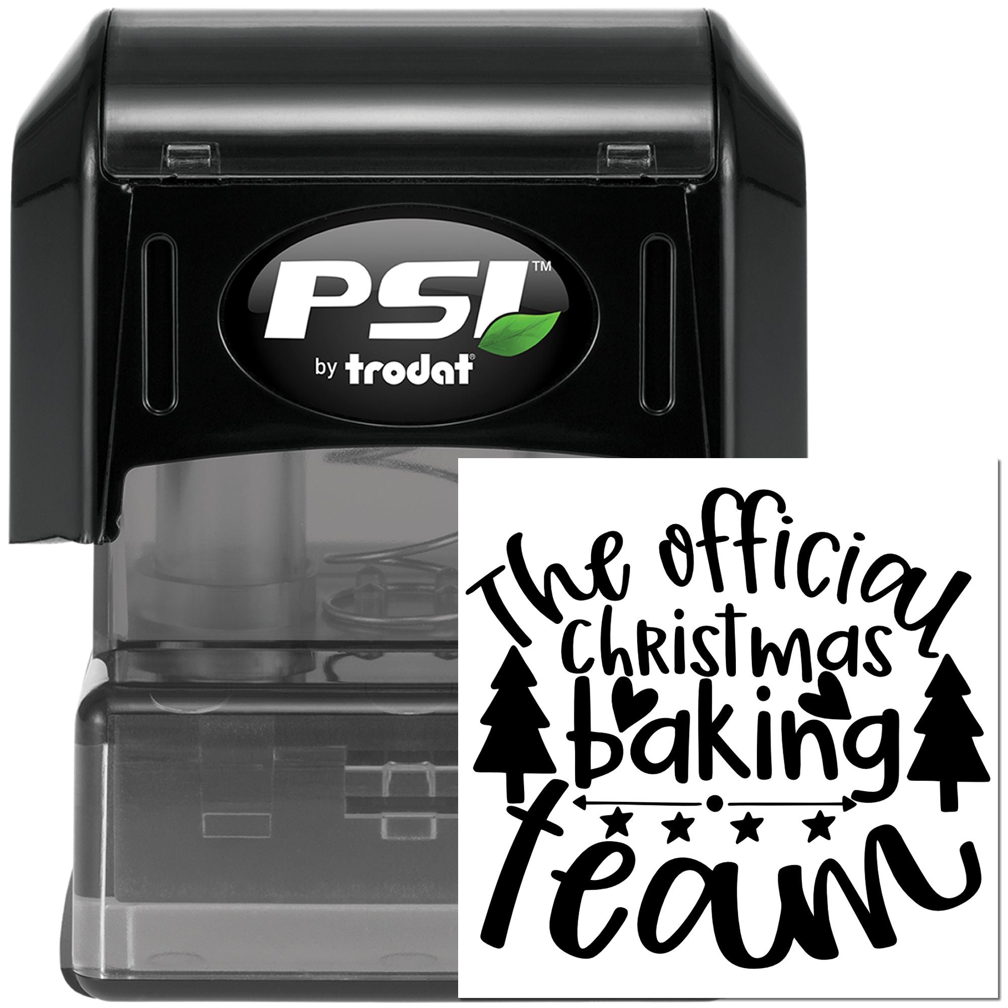 Pre-Inked Christmas Baking Team Tag Stamp