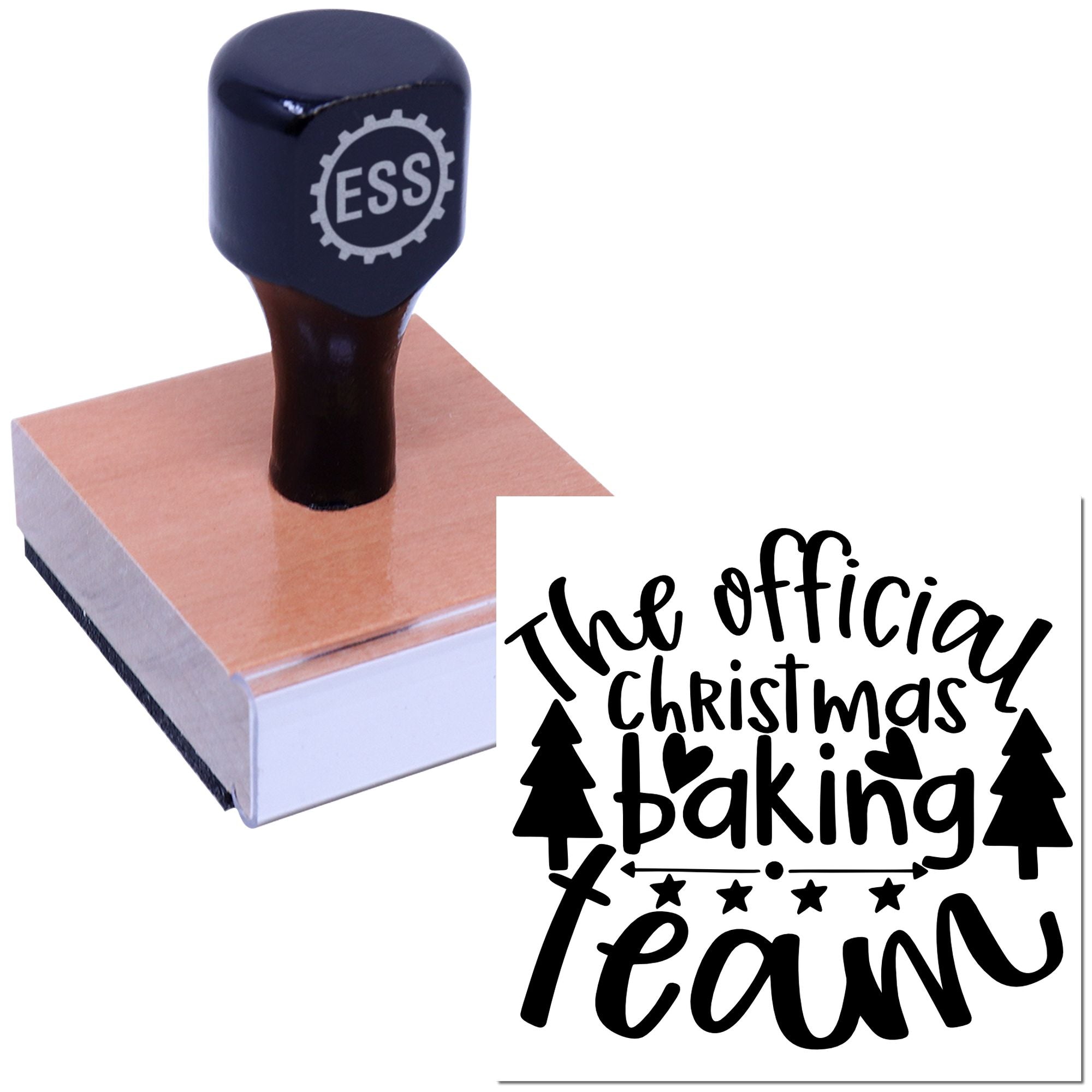 Holiday Baking Squad Party Favor Rubber Stamp
