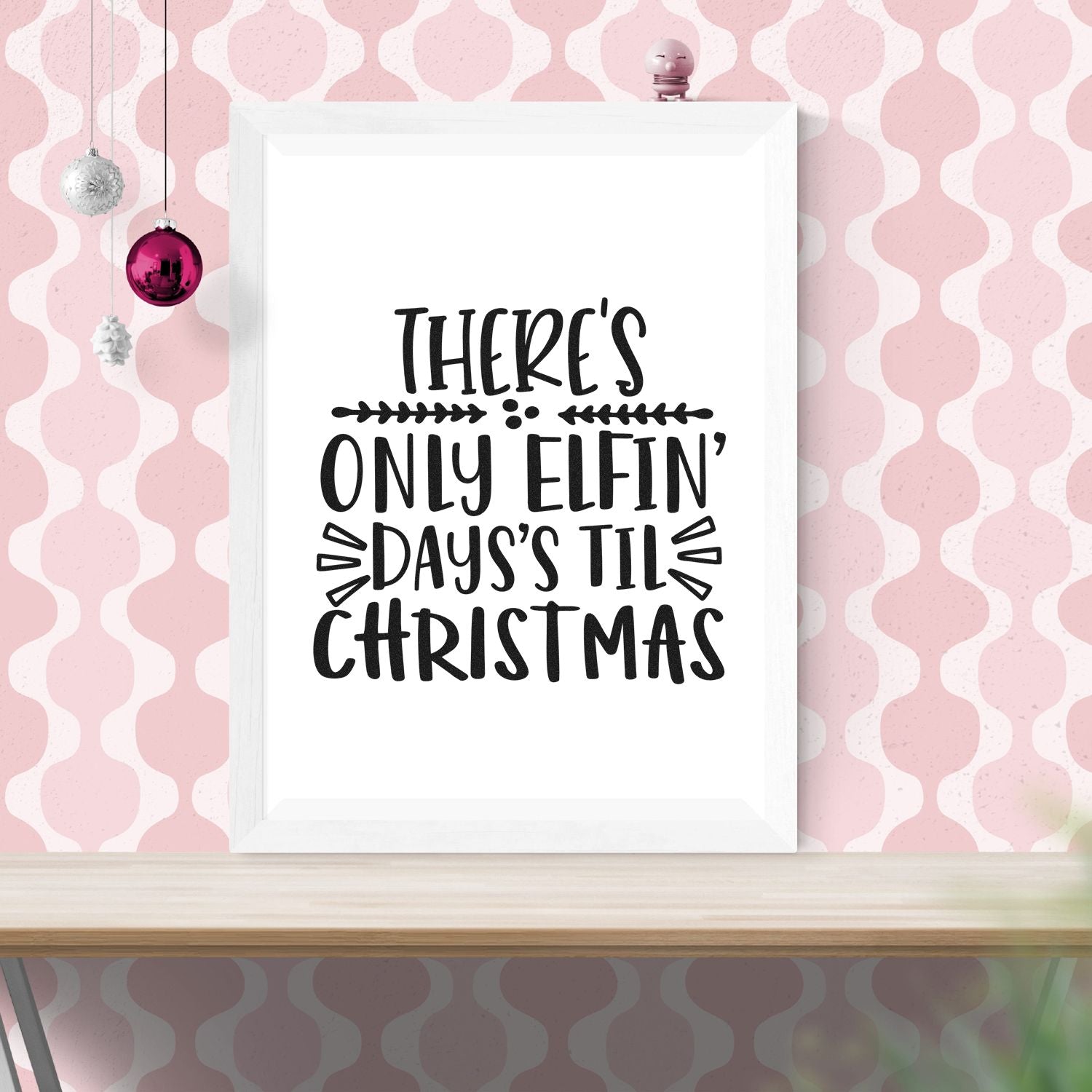 Elfin Days Countdown Craft Rubber Stamp