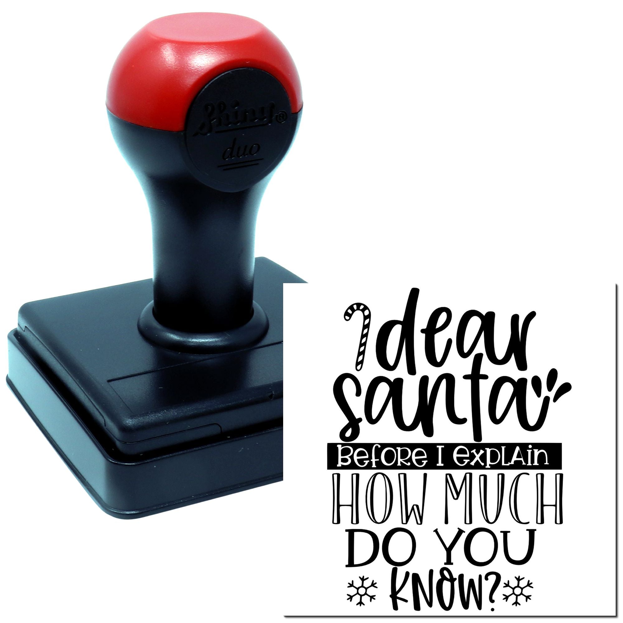 Duo Cheeky Holiday Confession To Santa Hand Stamp