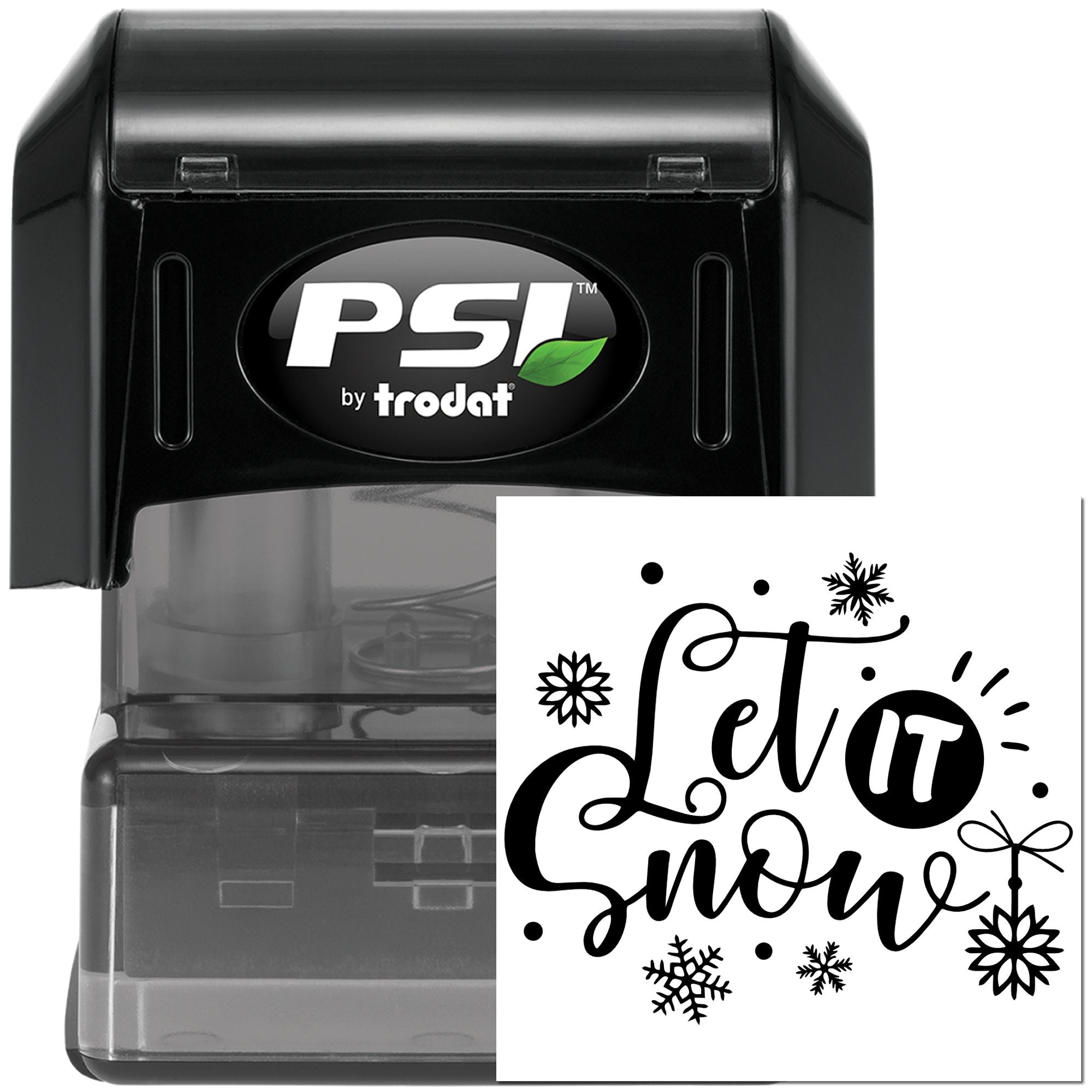 Pre-Inked Let It Snow Handcraft Stamp