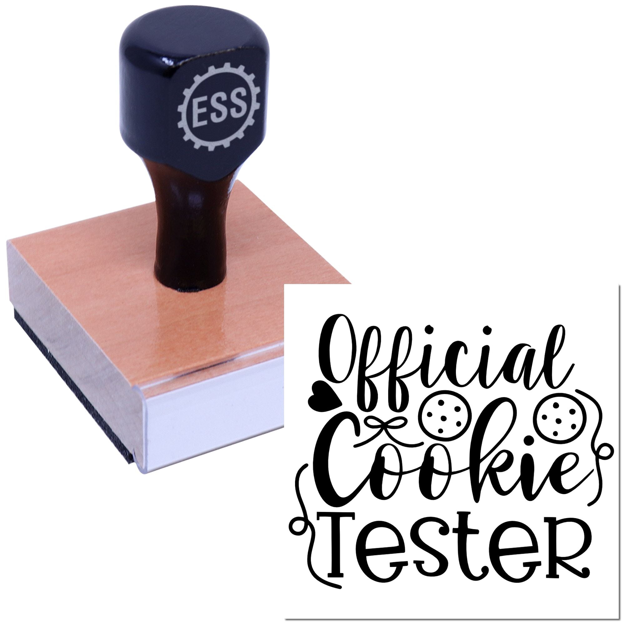 Certified Cookie Critic Tag Rubber Stamp