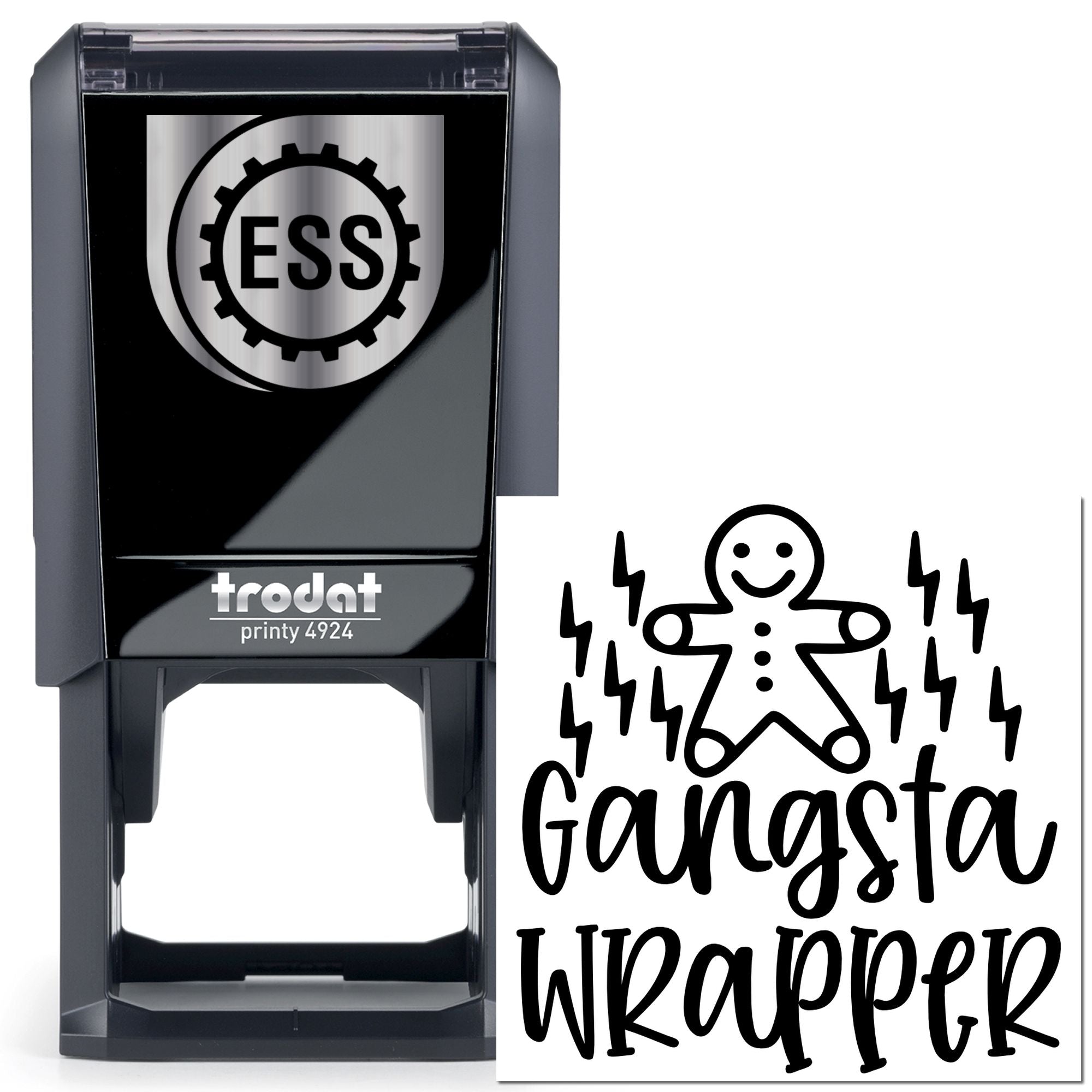 Self-Inking Gangsta Wrapper Tag Stamp