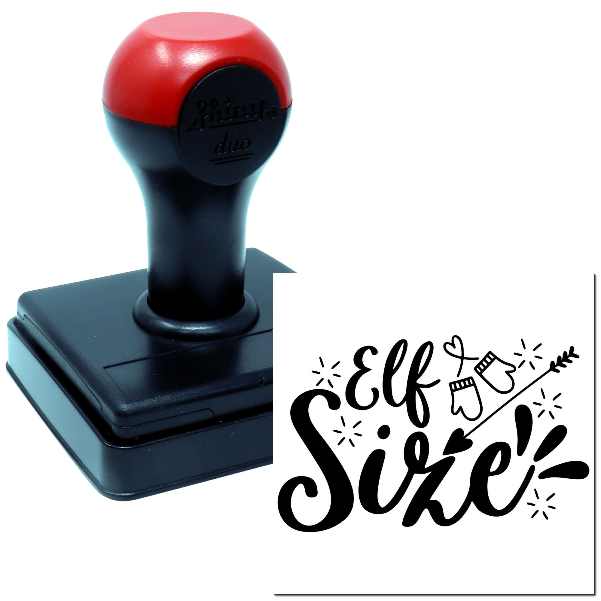 Duo Tiny Elf Mittens Arrow Sparkle Hand Stamp