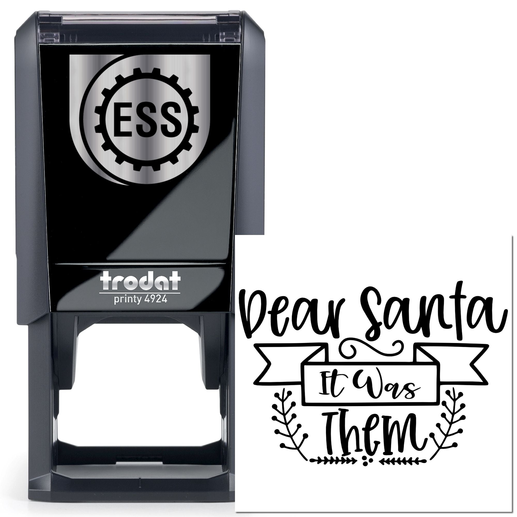 Self-Inking Dear Santa Card Making Stamp