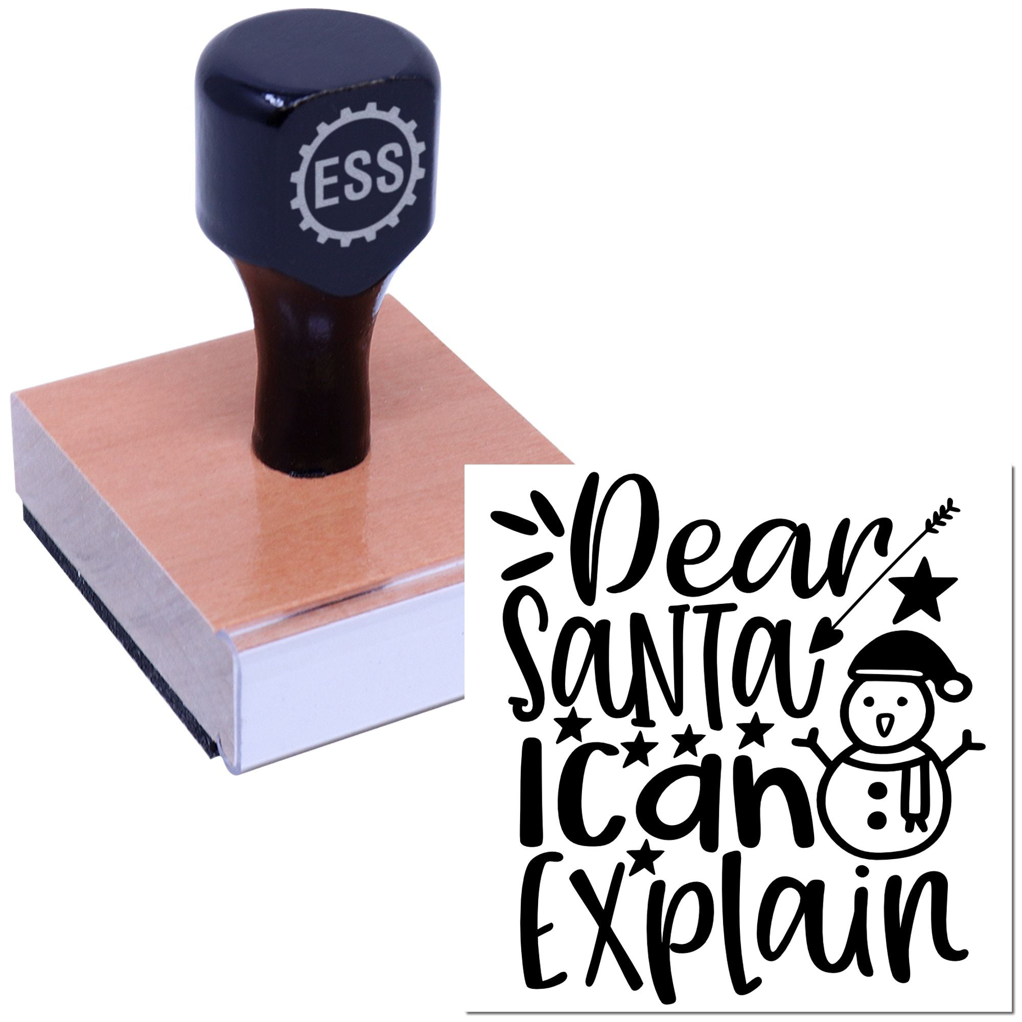 Naughty List Defense Papercraft Rubber Stamp