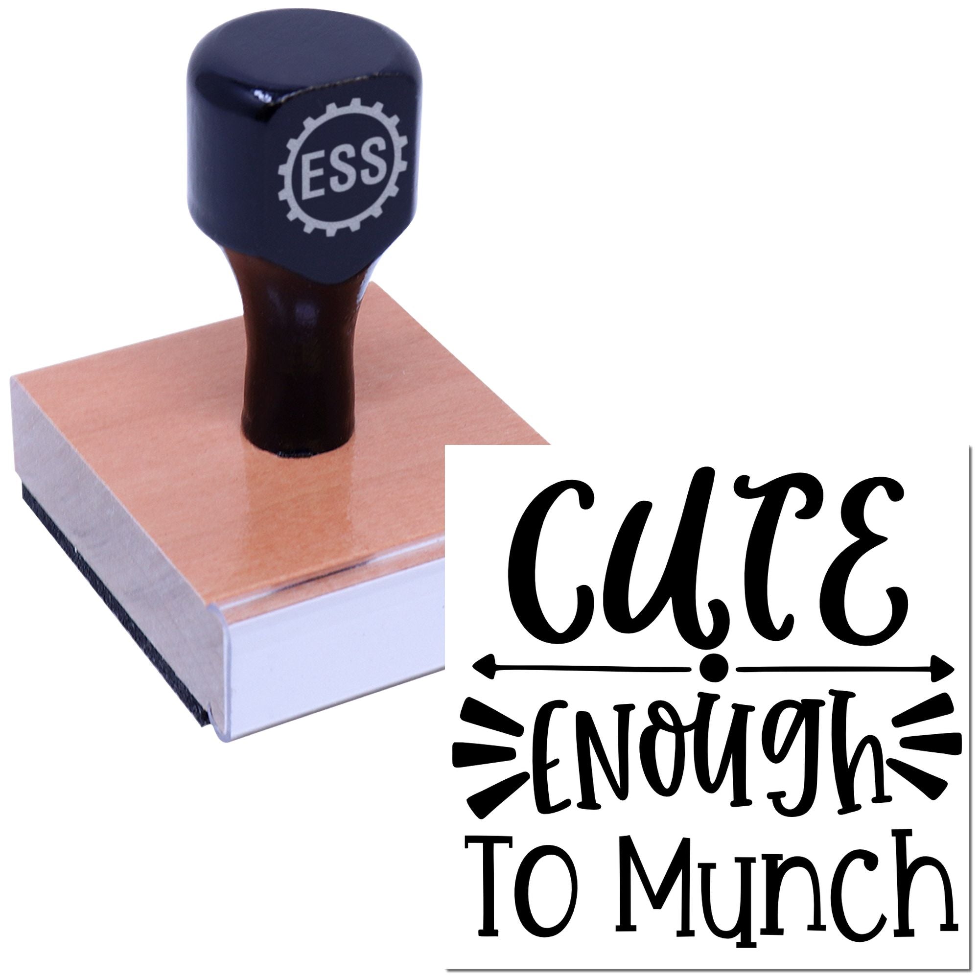 Adorable Snack Alert Cardmaking Rubber Stamp