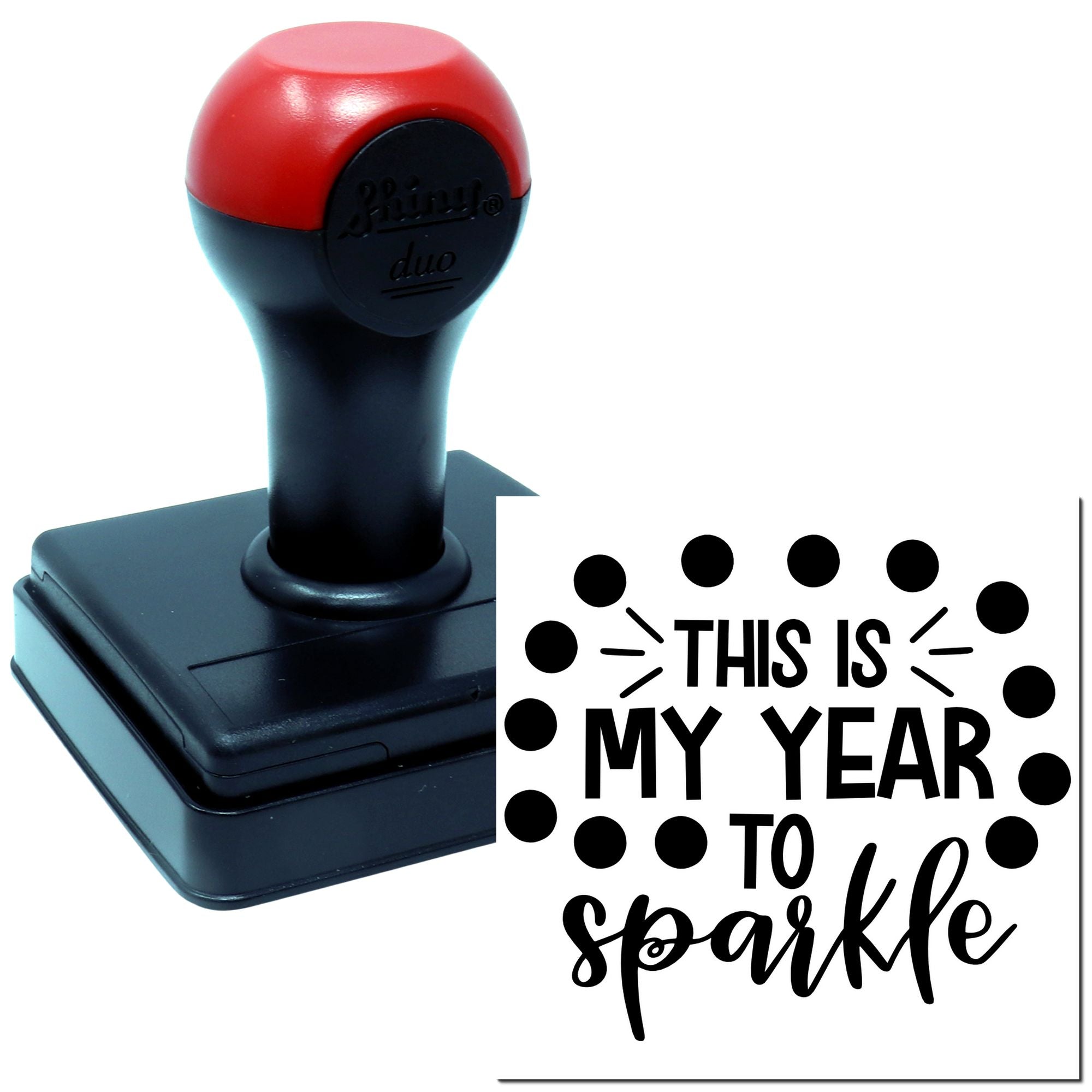 Duo Motivational Polka-Dot Sparkle Wall Art Hand Stamp