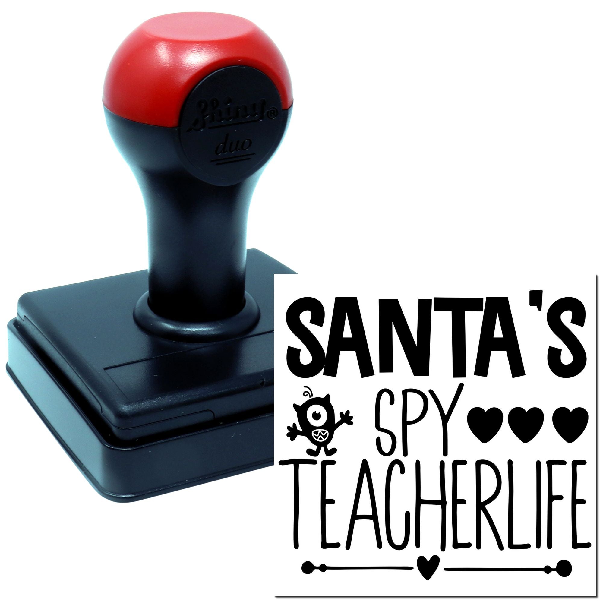 Duo Santa's Spy Teacher Christmas Classroom Hand Stamp