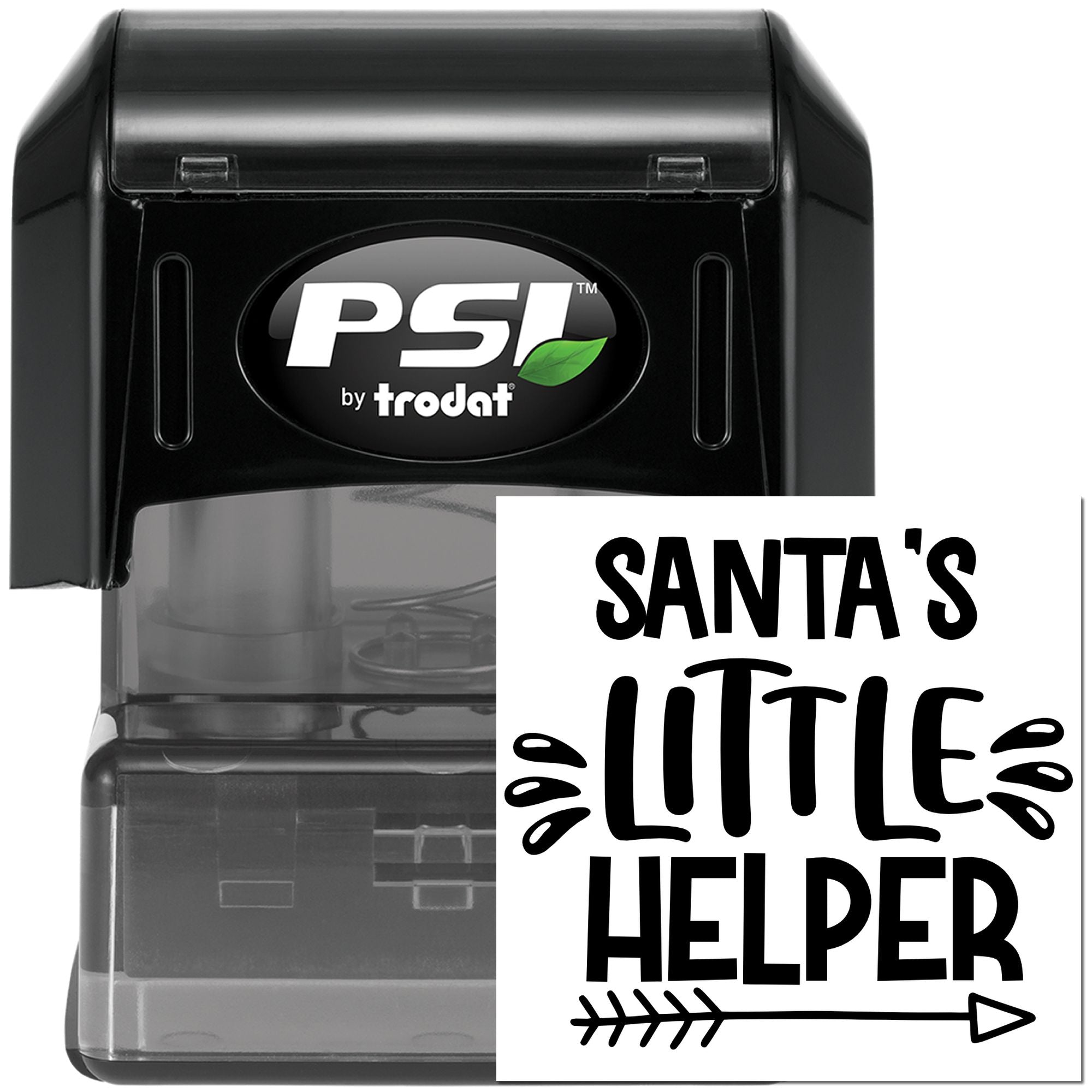 Pre-Inked Santa's Little Helper Greeting Card Stamp